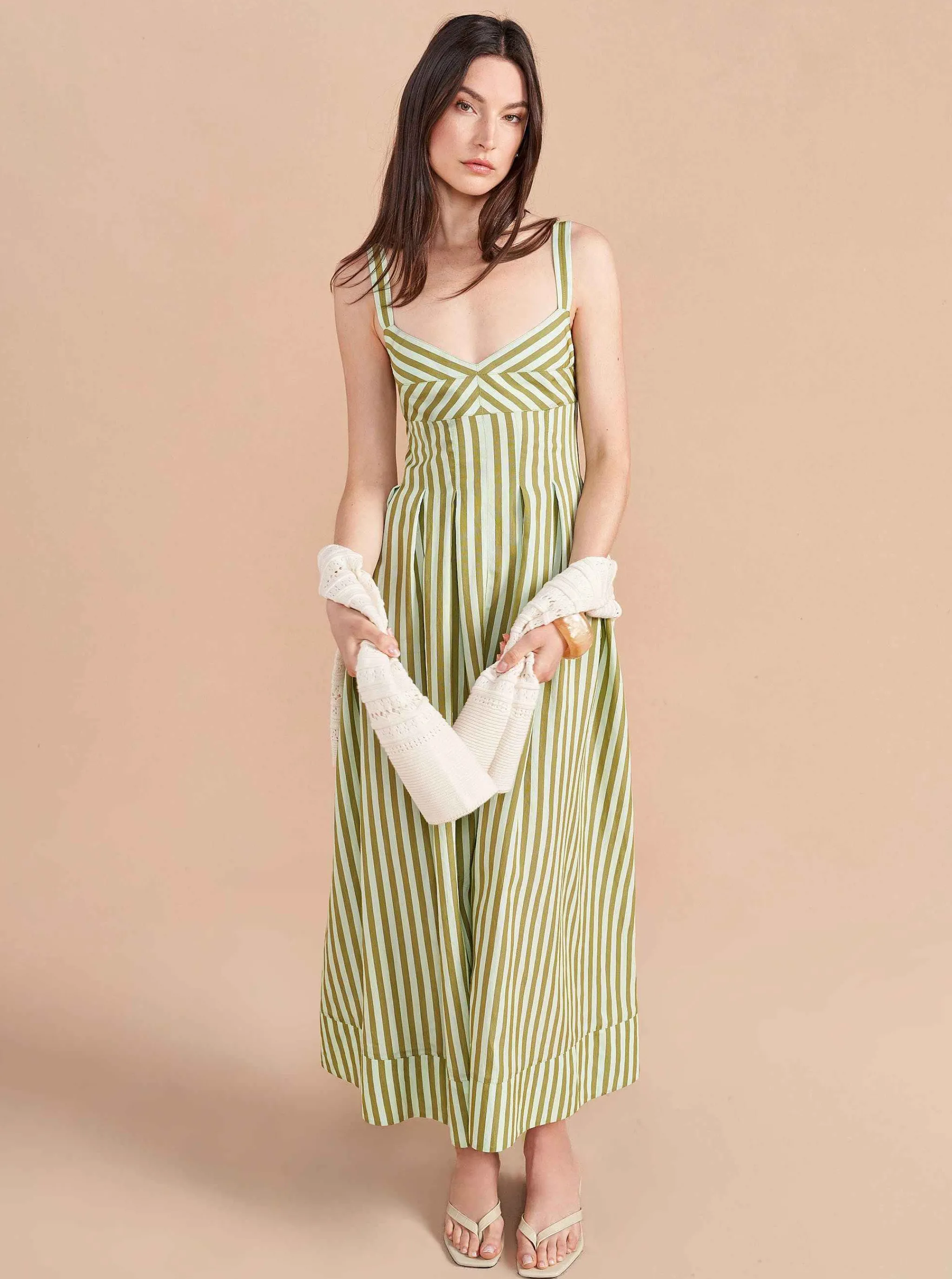 La Ligne Midi Dresses*Madeleine Dress Apple/Mint