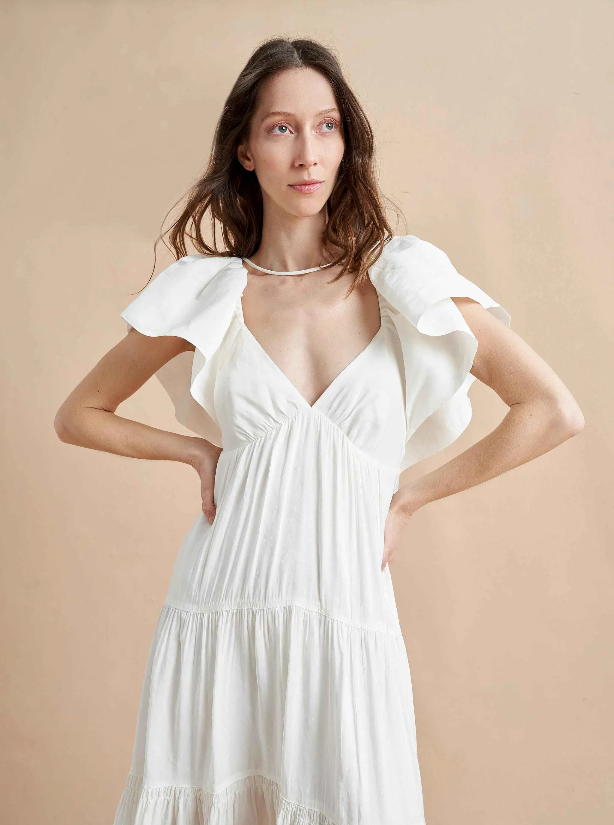 La Ligne Midi Dresses*Stella Dress Ivory