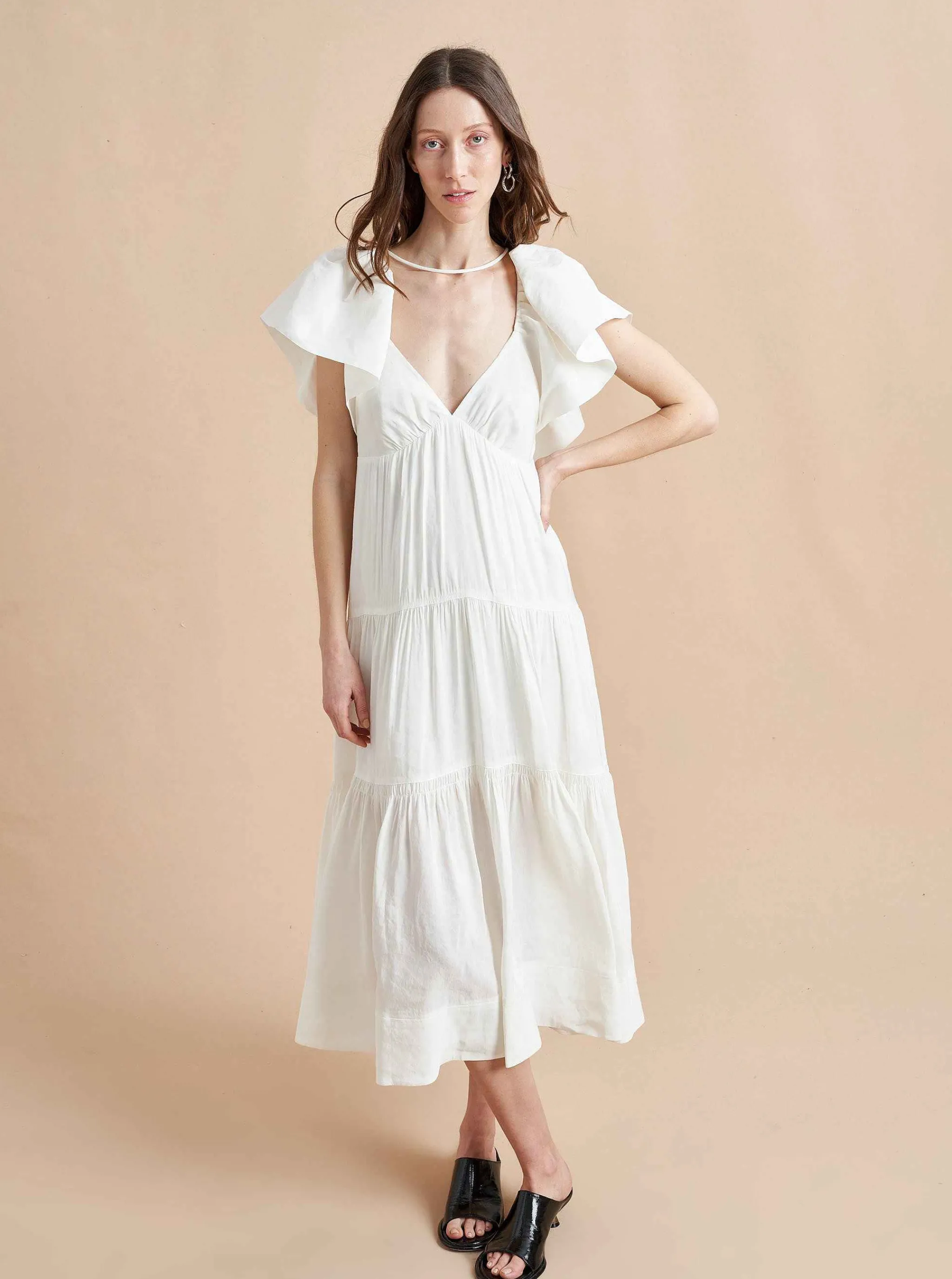 La Ligne Midi Dresses*Stella Dress Ivory
