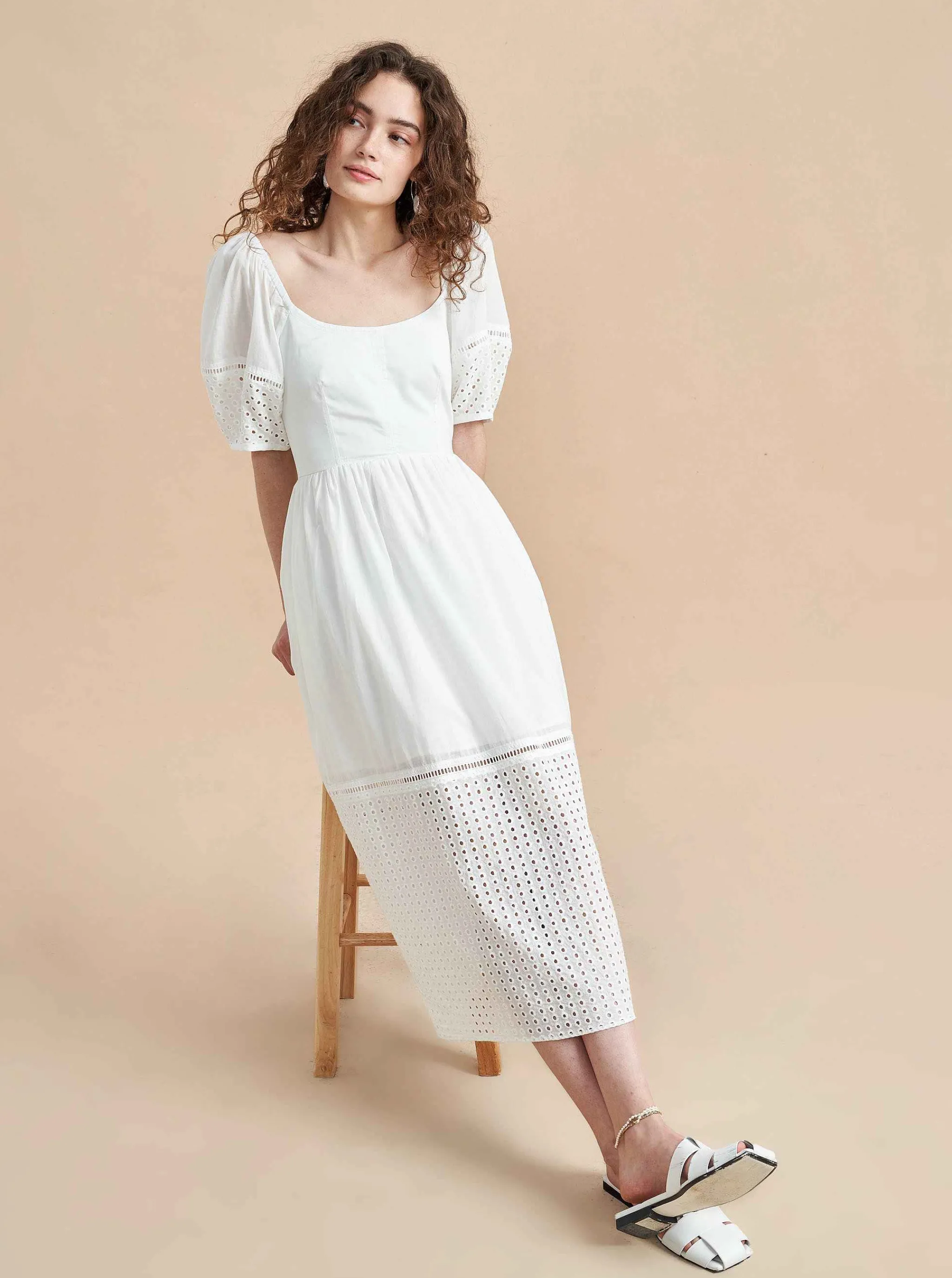 La Ligne Midi Dresses*Lulu Dress Ivory