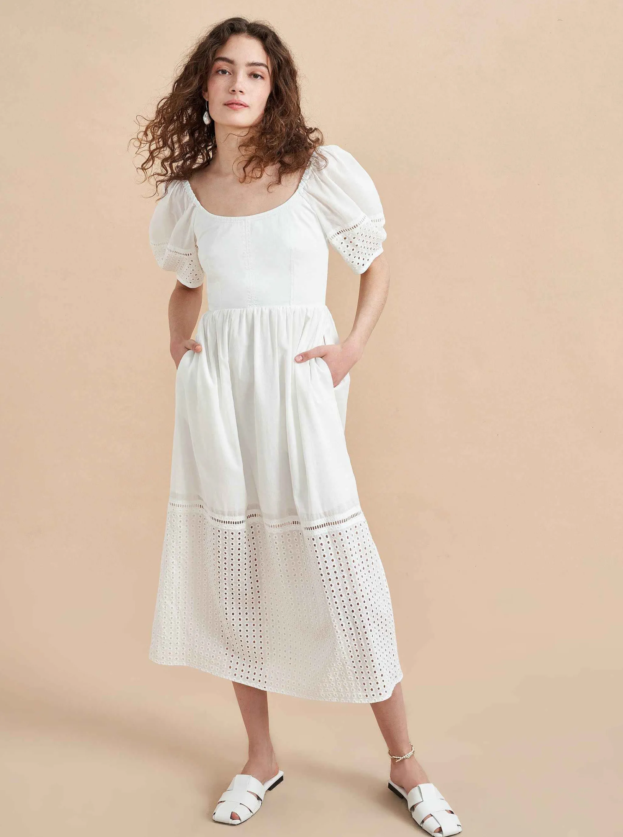 La Ligne Midi Dresses*Lulu Dress Ivory