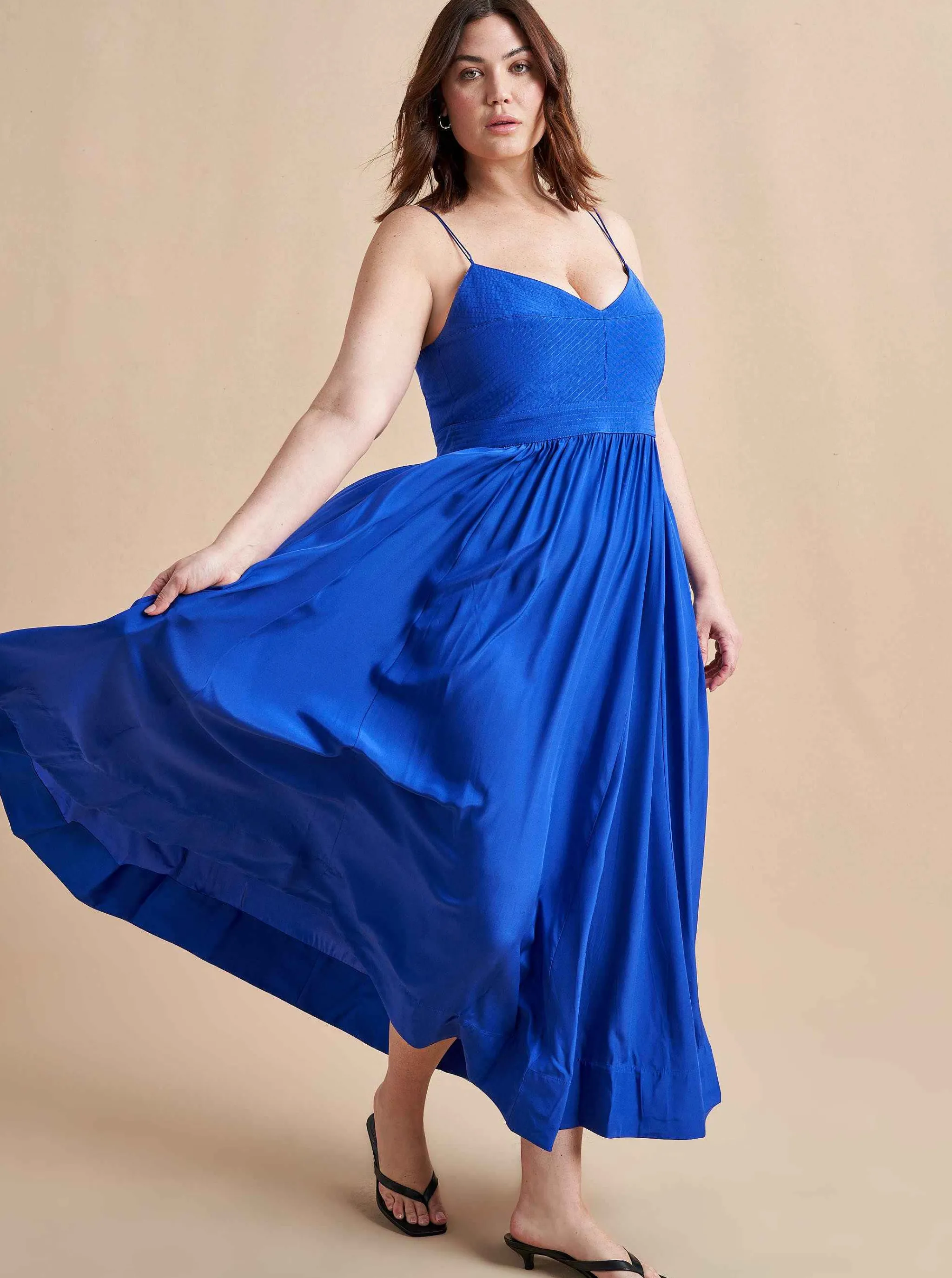 La Ligne Midi Dresses*Tracy Dress Electric Blue