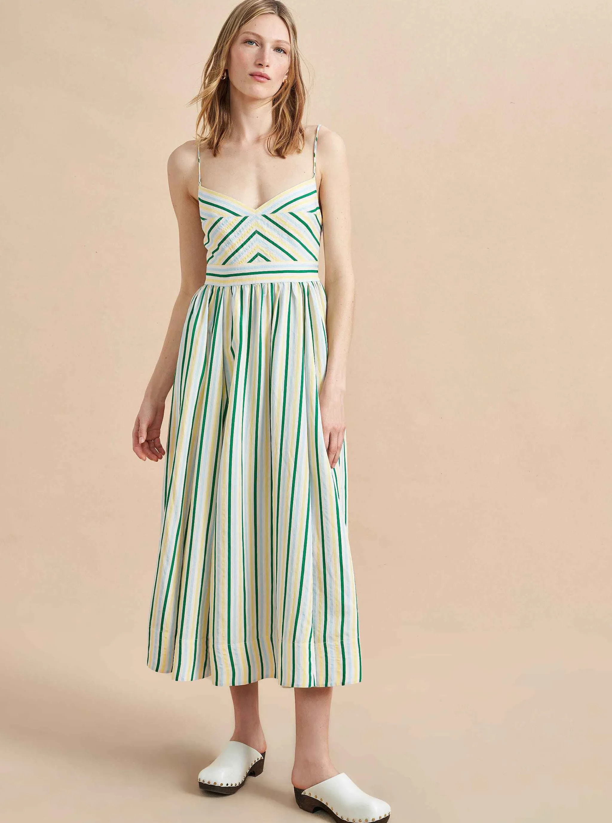 La Ligne Midi Dresses*Tracy Dress Green/Multi