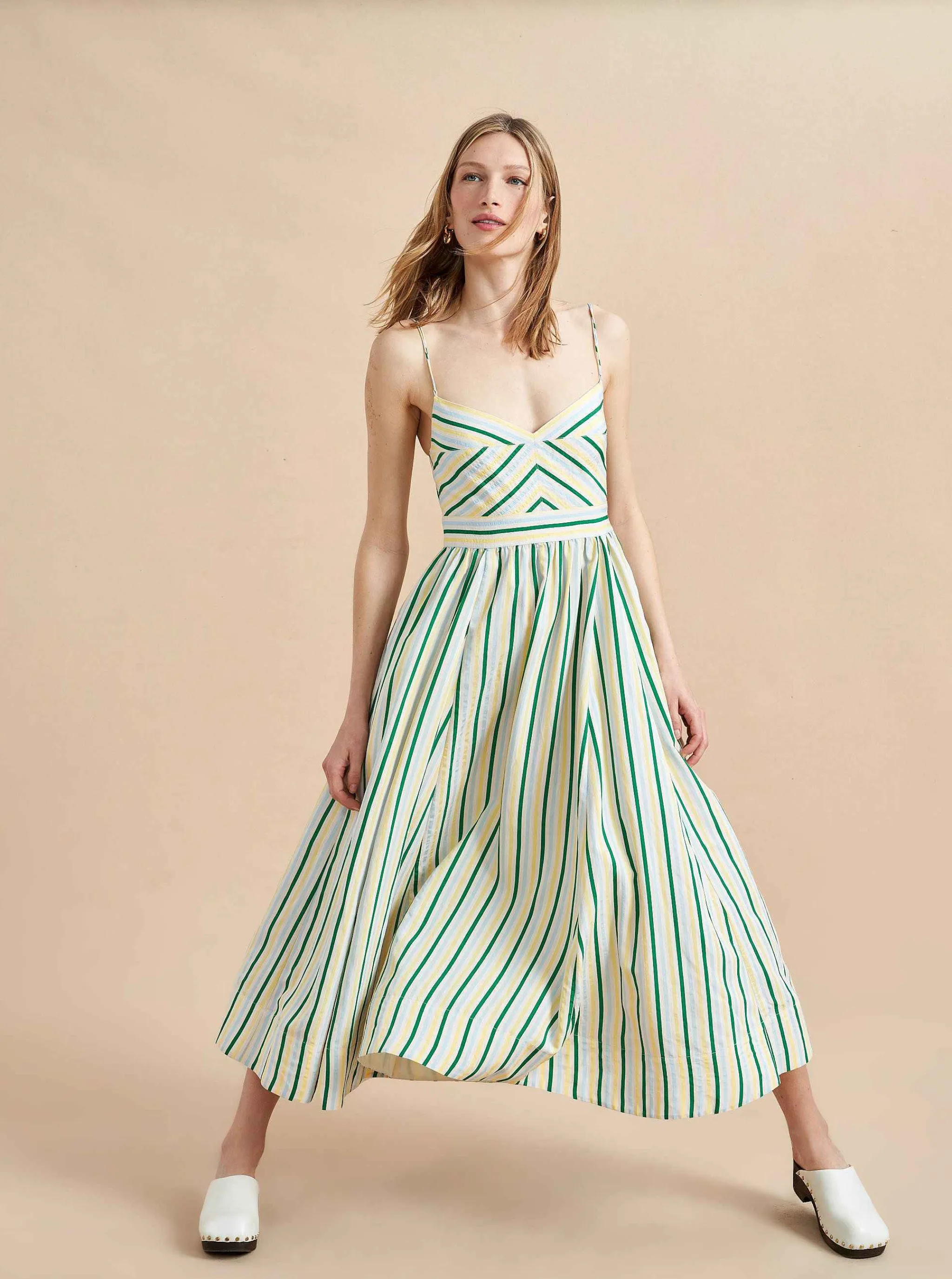 La Ligne Midi Dresses*Tracy Dress Green/Multi
