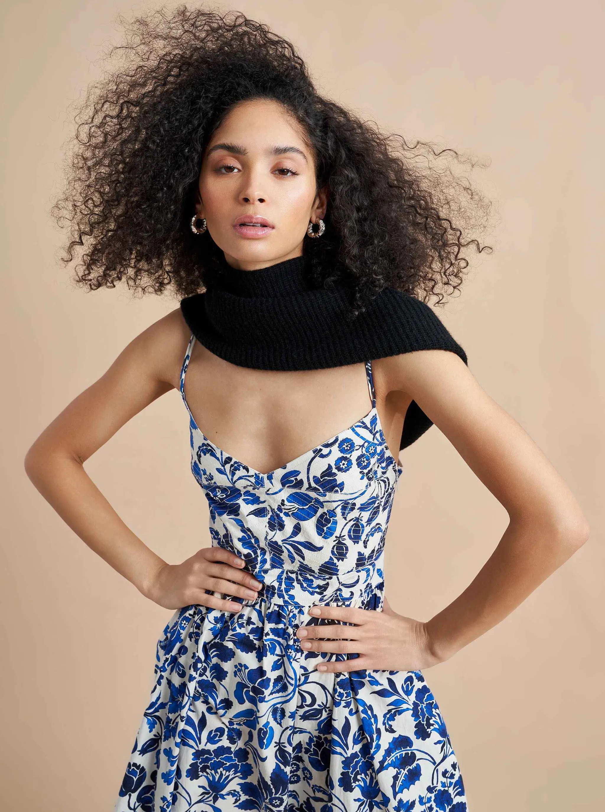 La Ligne Midi Dresses*Tracy Dress Cobalt/Floral