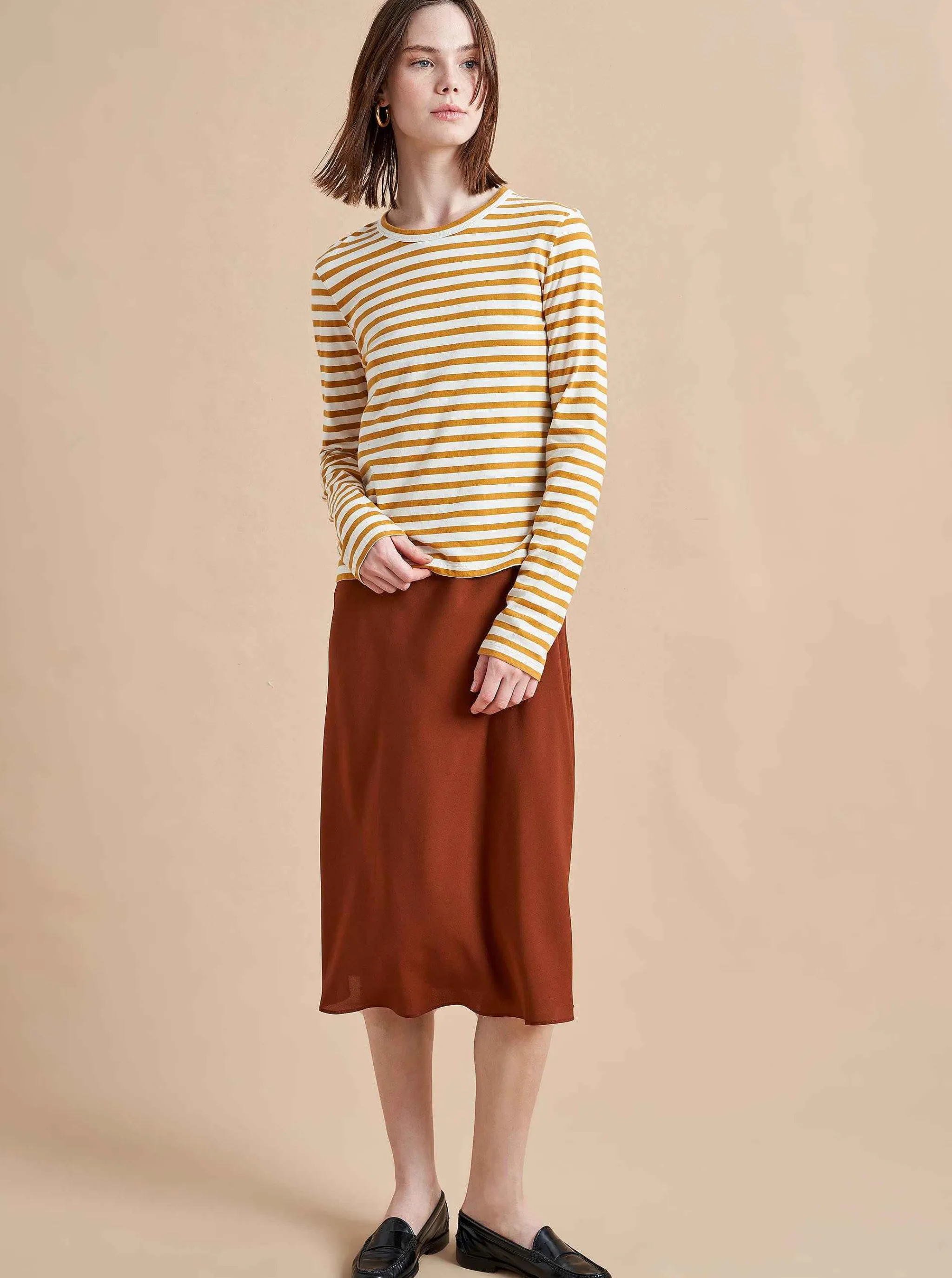 La Ligne Tees*Striped Meredith Tee Cream/Mustard