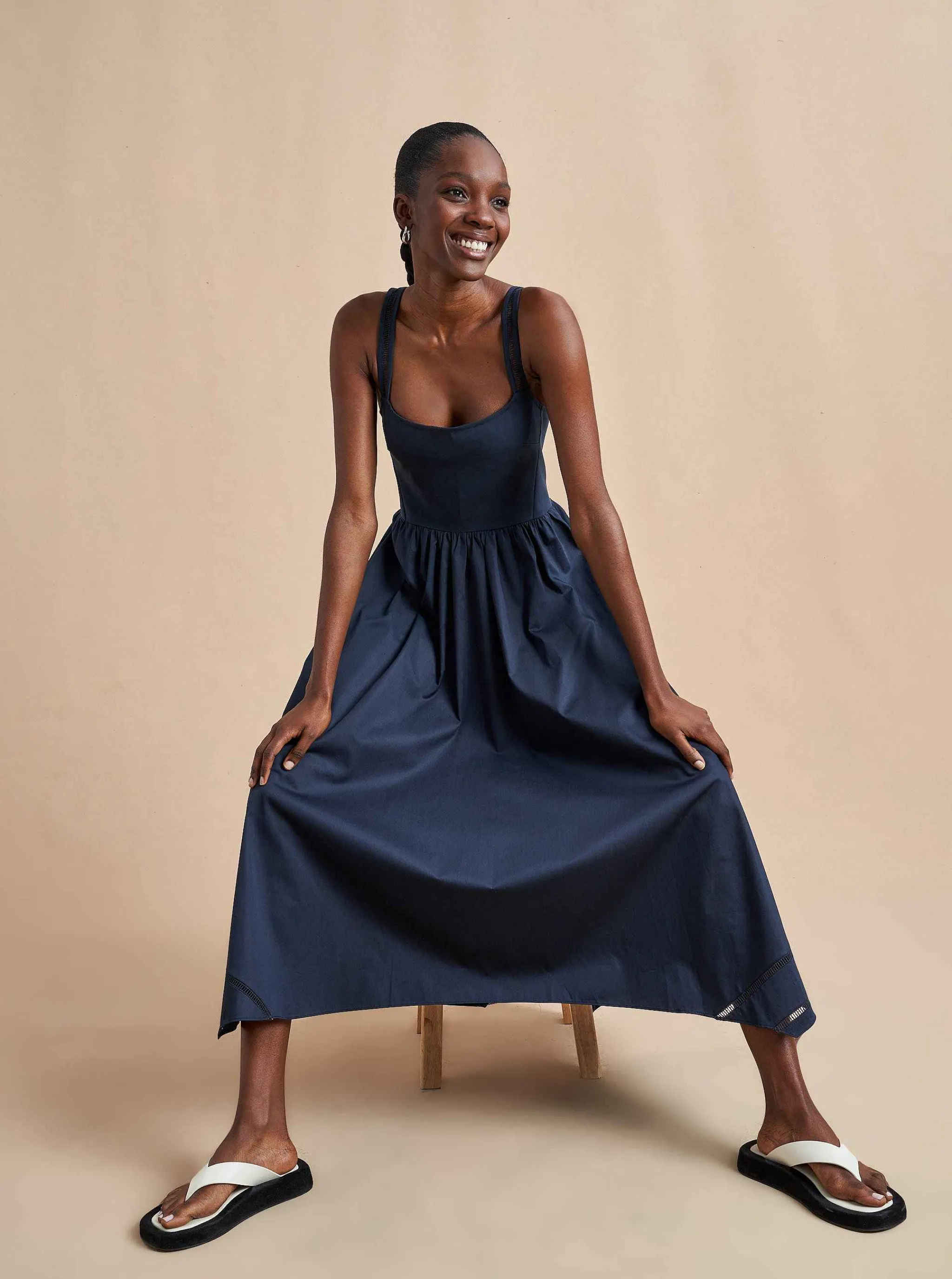 La Ligne Midi Dresses*Soraya Dress Midnight