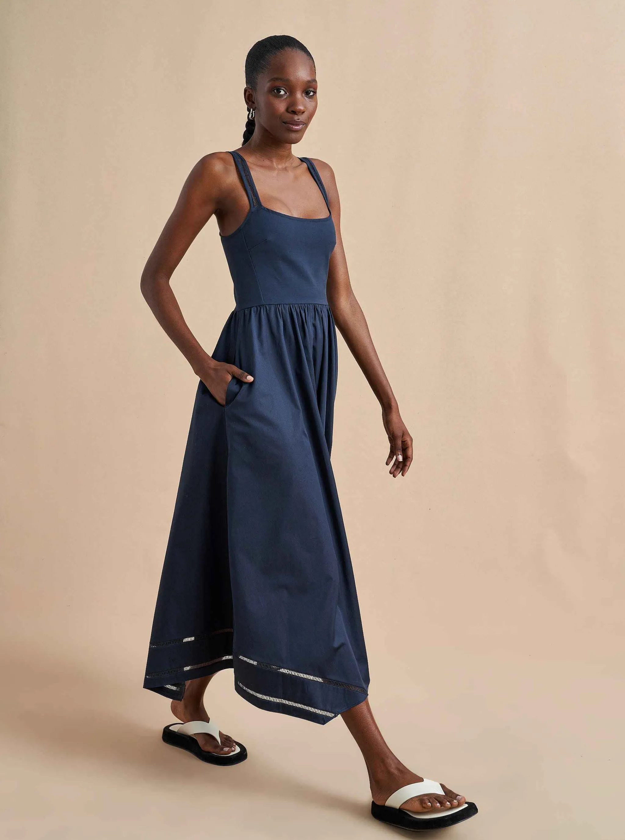 La Ligne Midi Dresses*Soraya Dress Midnight