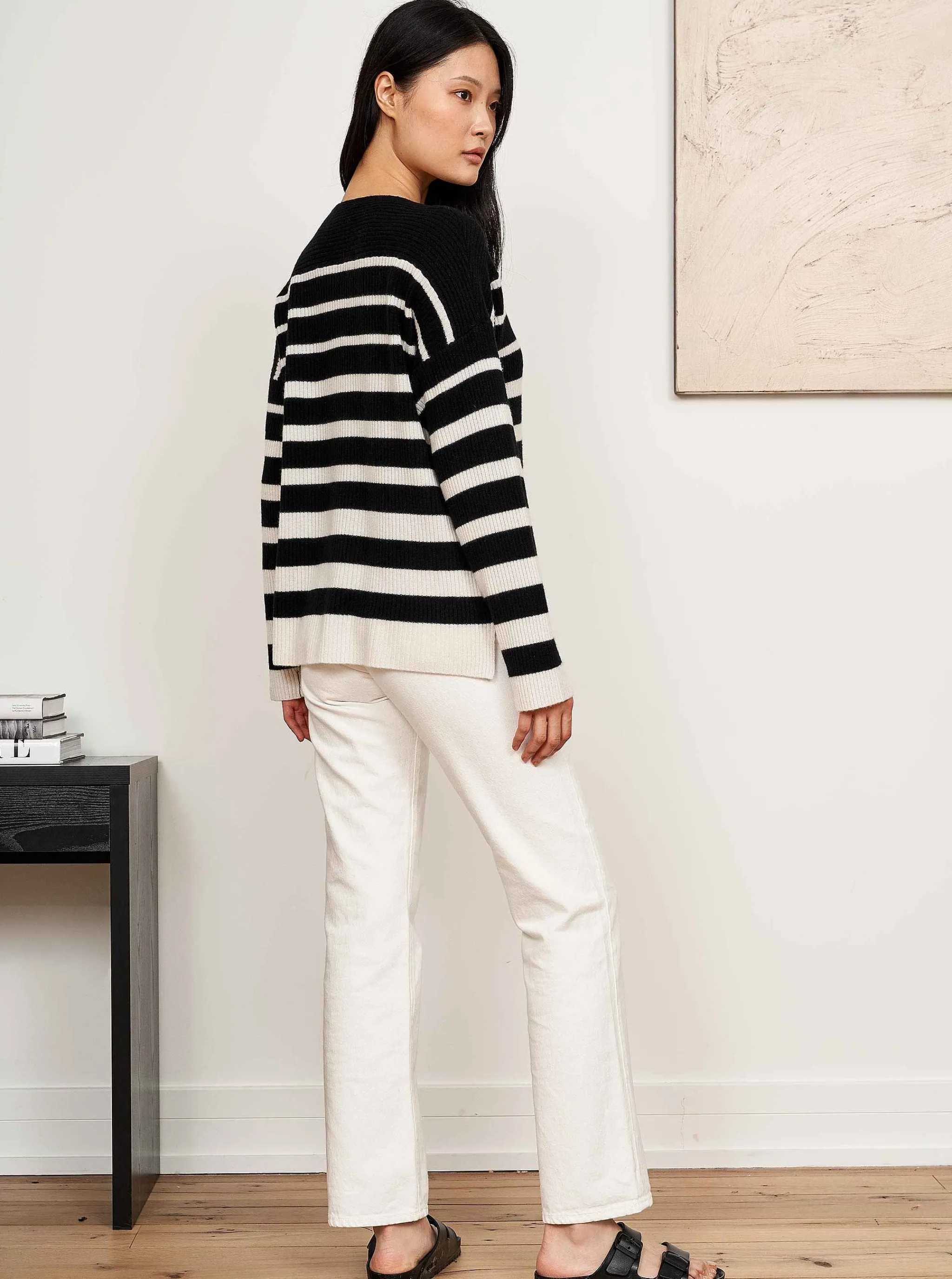 La Ligne Sweaters*Charlotte Sweater Black/Cream