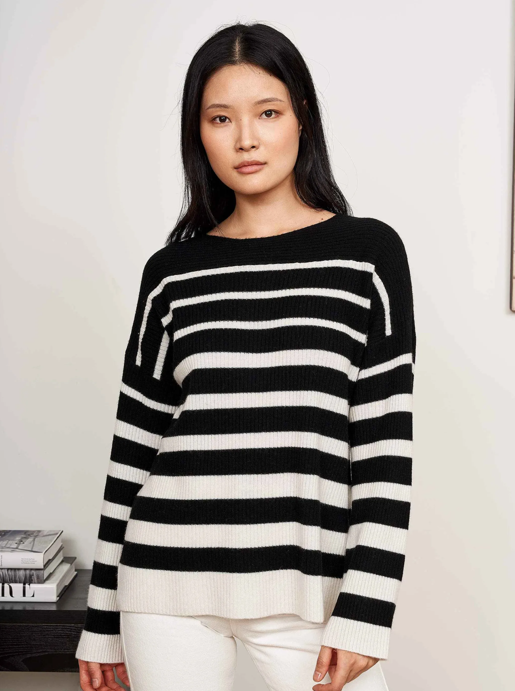 La Ligne Sweaters*Charlotte Sweater Black/Cream