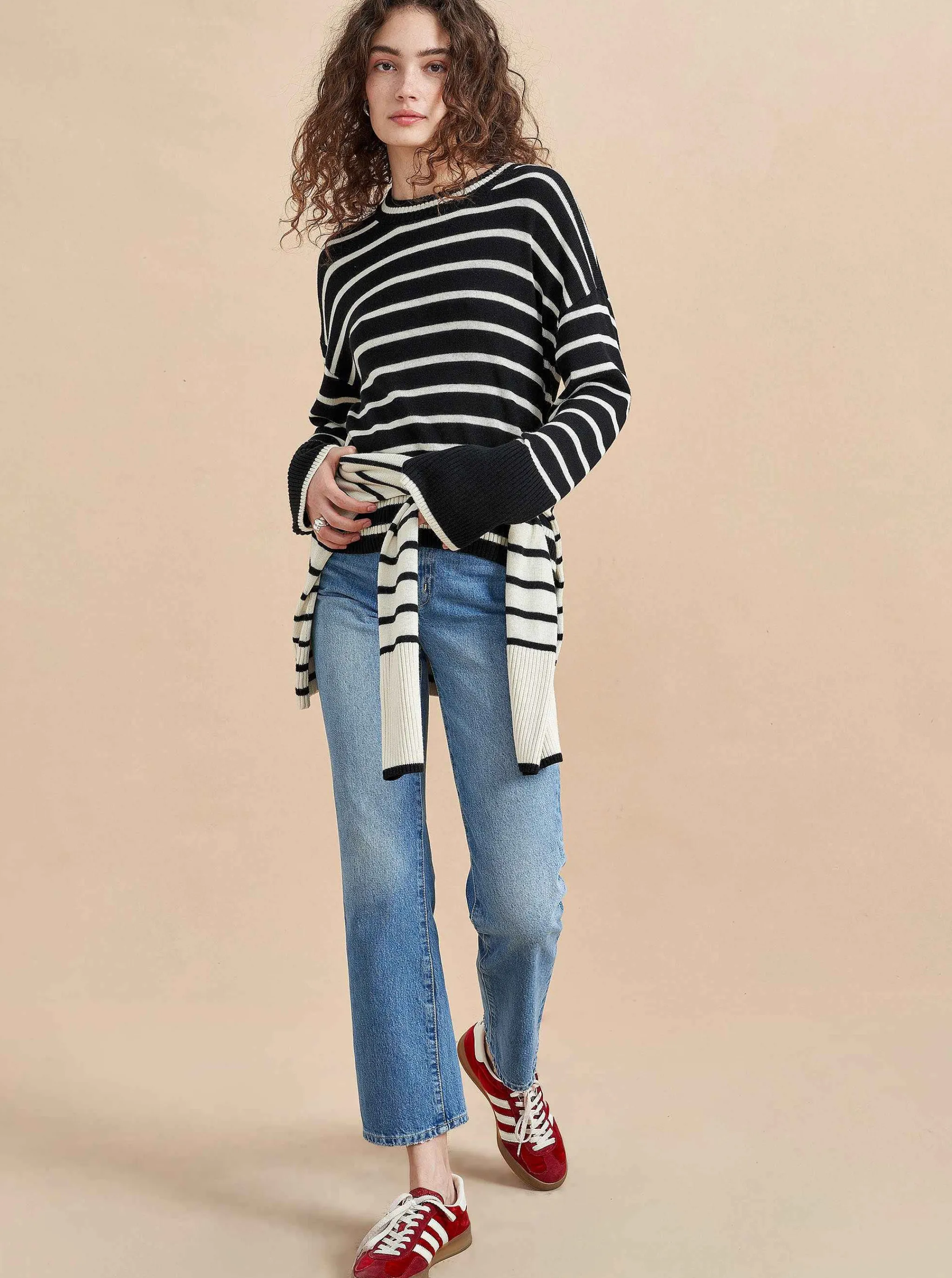 La Ligne Sweaters*Antoine Sweater Black/Cream