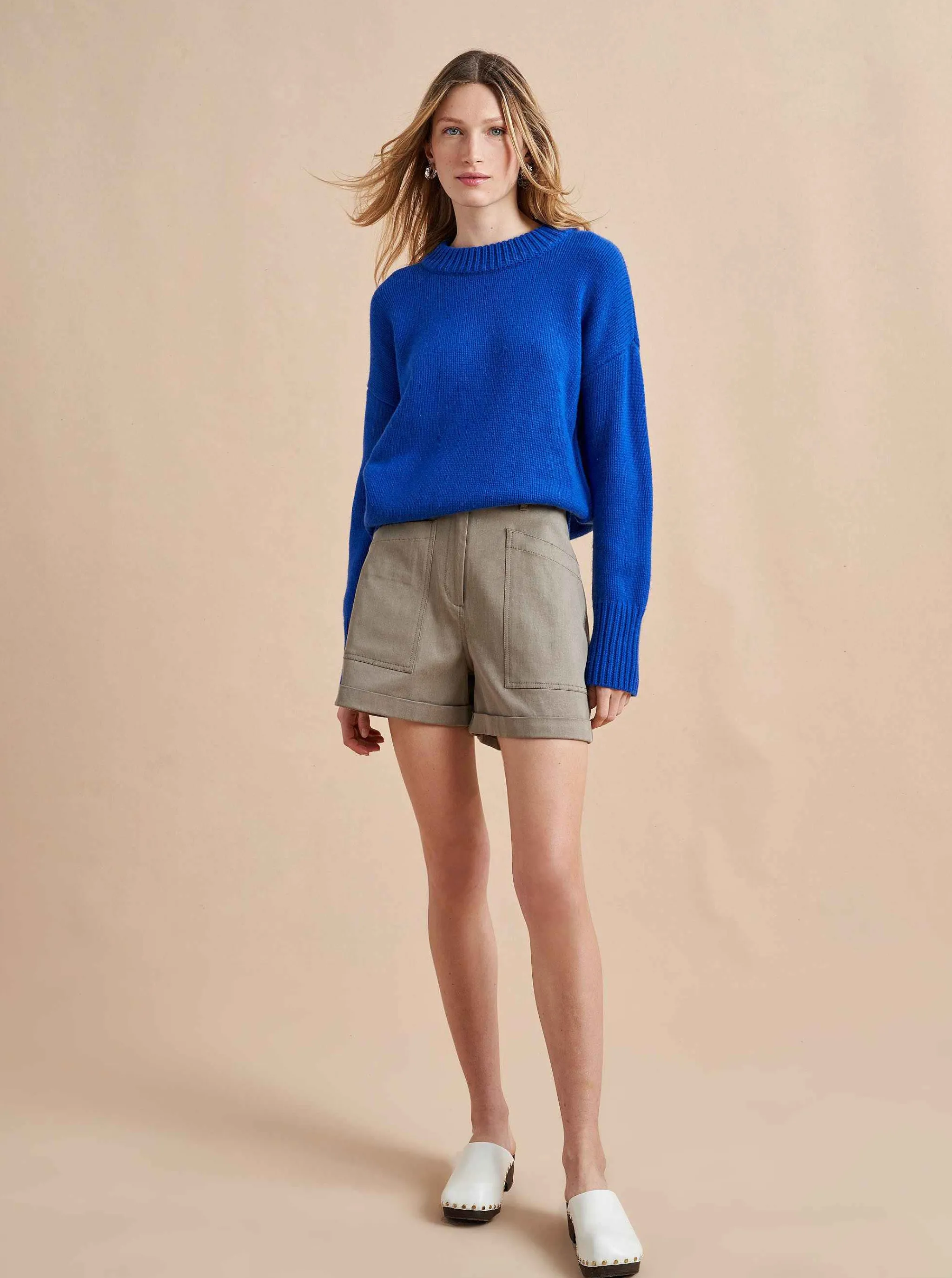 La Ligne Sweaters*Solid Marin Sweater Cobalt