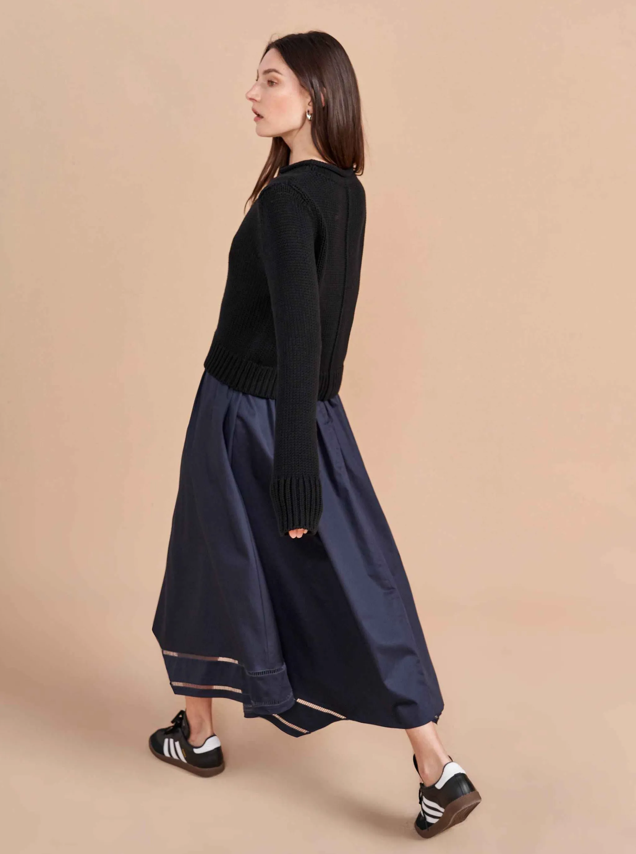 La Ligne Sweaters*Solid Mini Marina Sweater Black