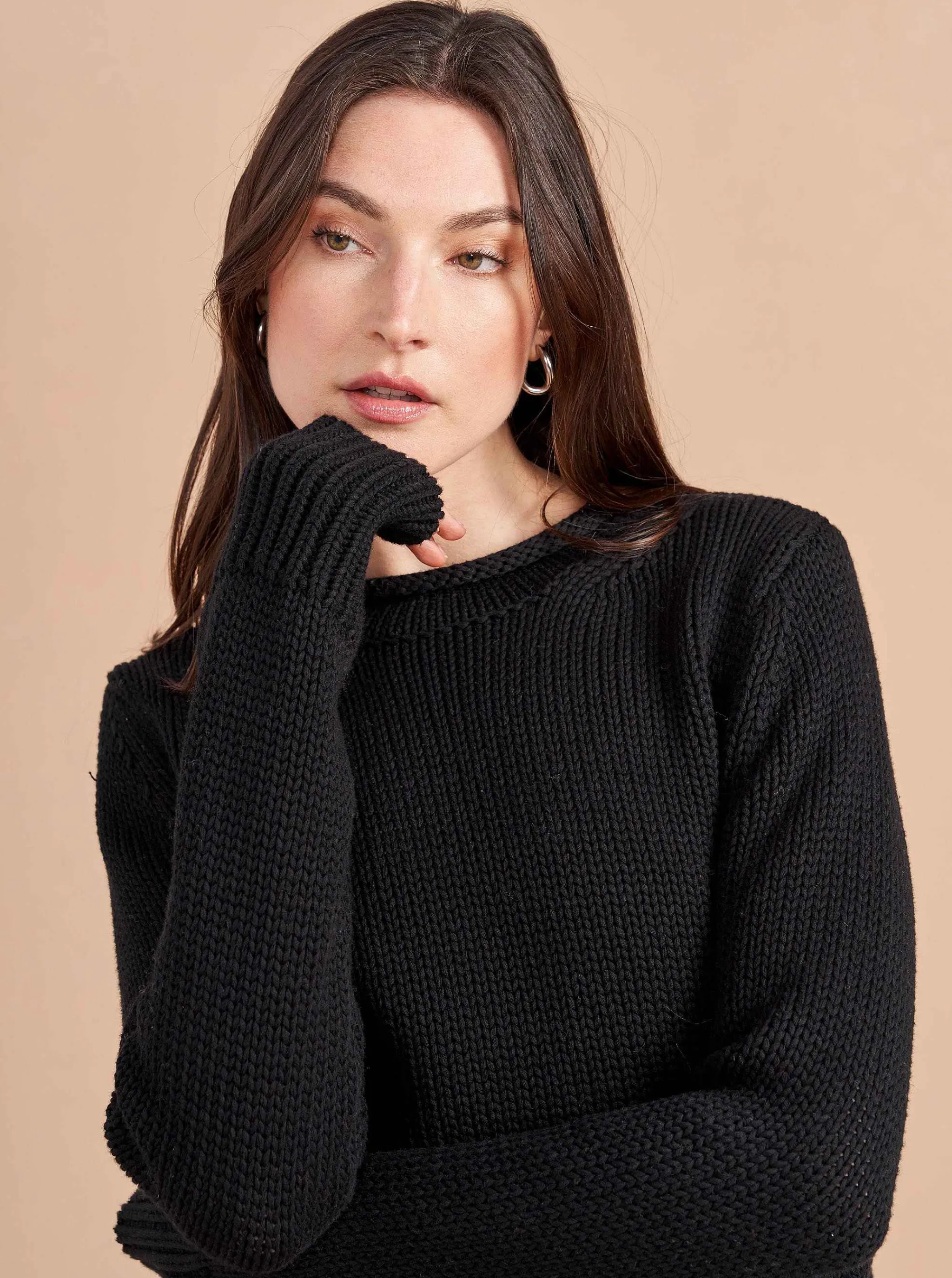 La Ligne Sweaters*Solid Mini Marina Sweater Black