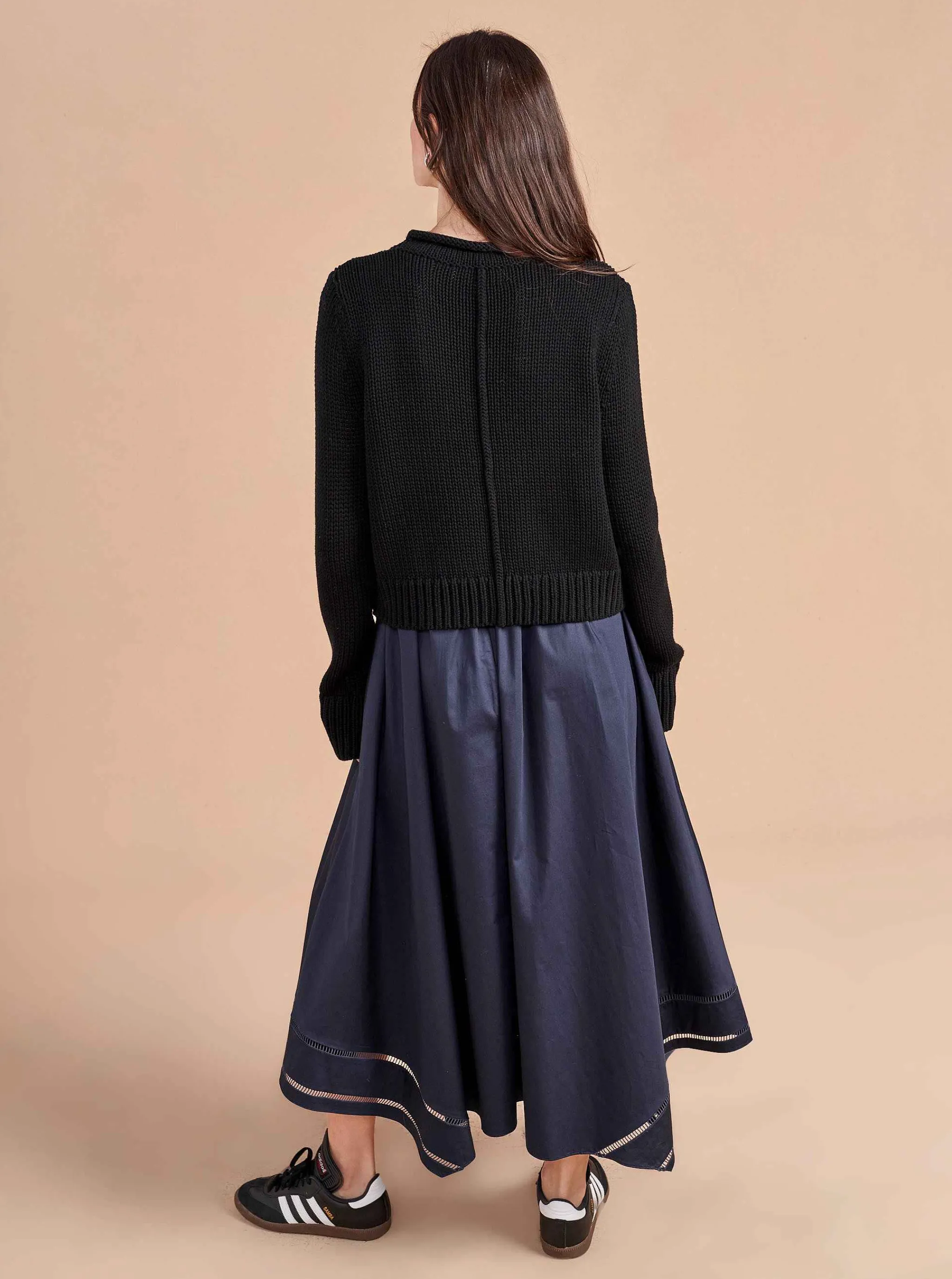 La Ligne Sweaters*Solid Mini Marina Sweater Black