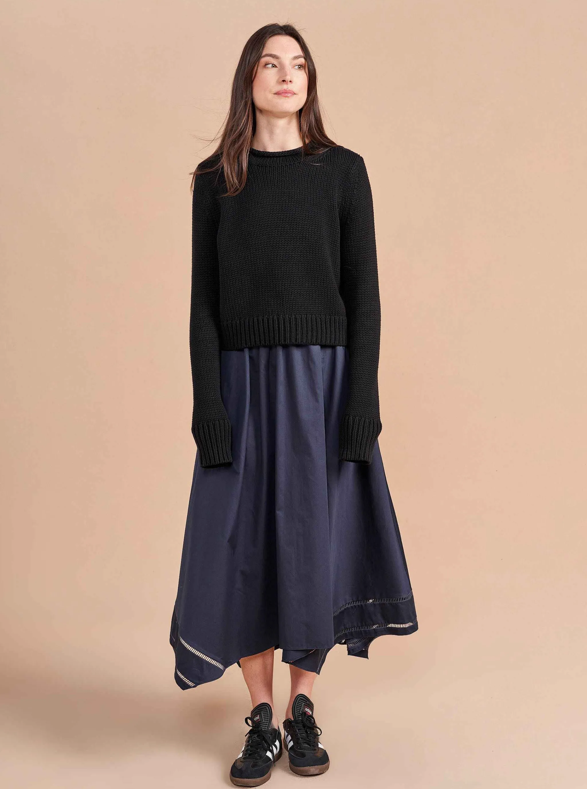 La Ligne Sweaters*Solid Mini Marina Sweater Black