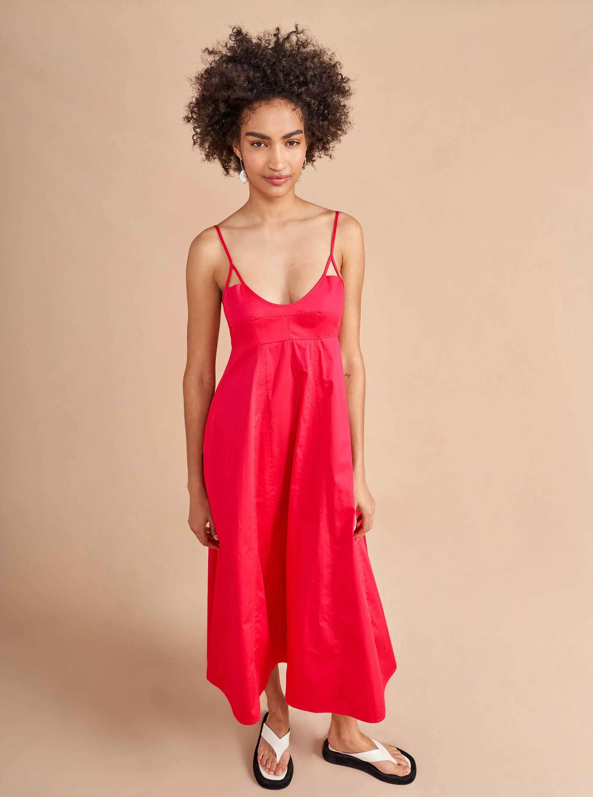 La Ligne Midi Dresses*Portia Dress Raspberry