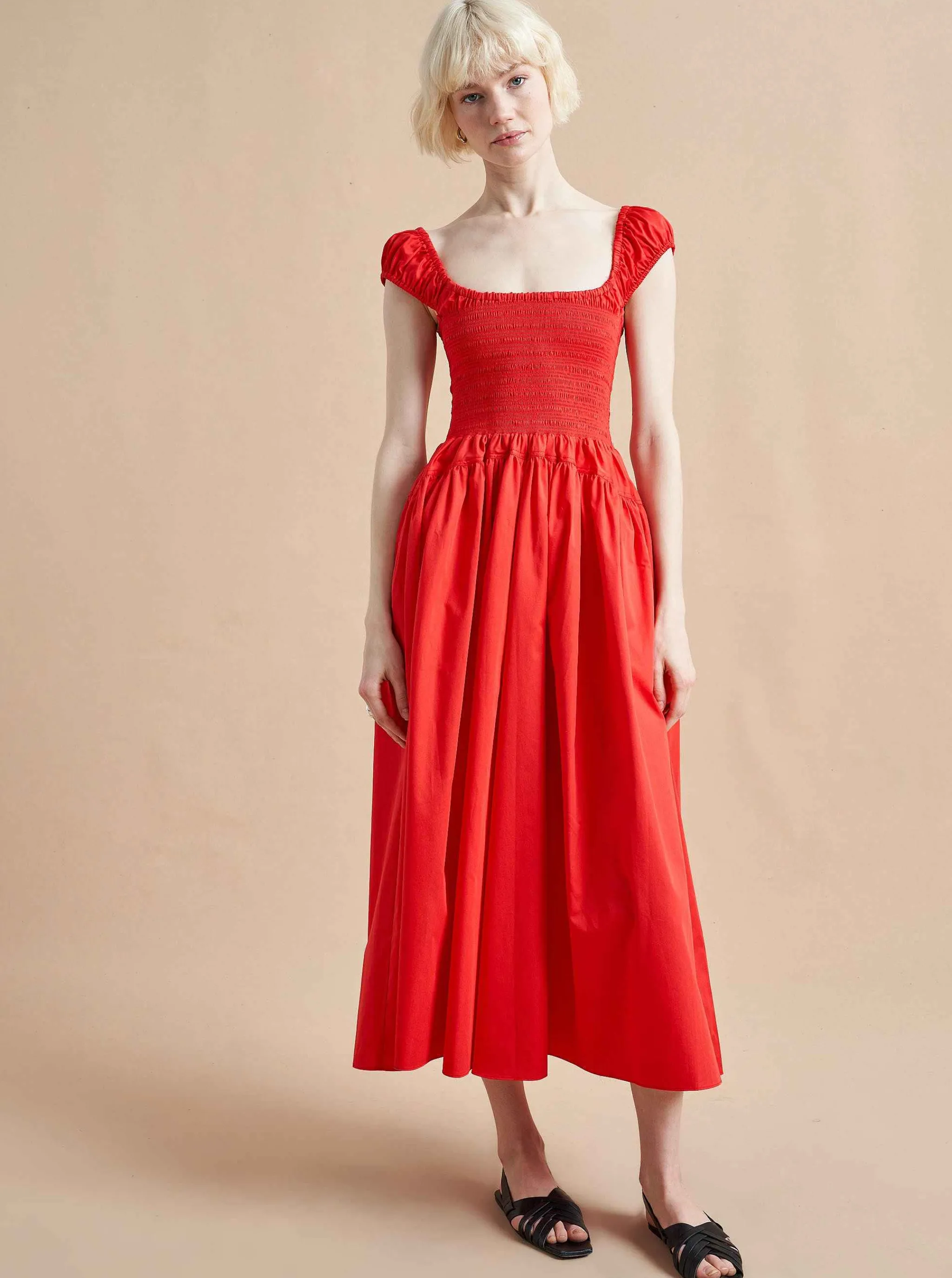 La Ligne Midi Dresses*Vivian Dress Poppy