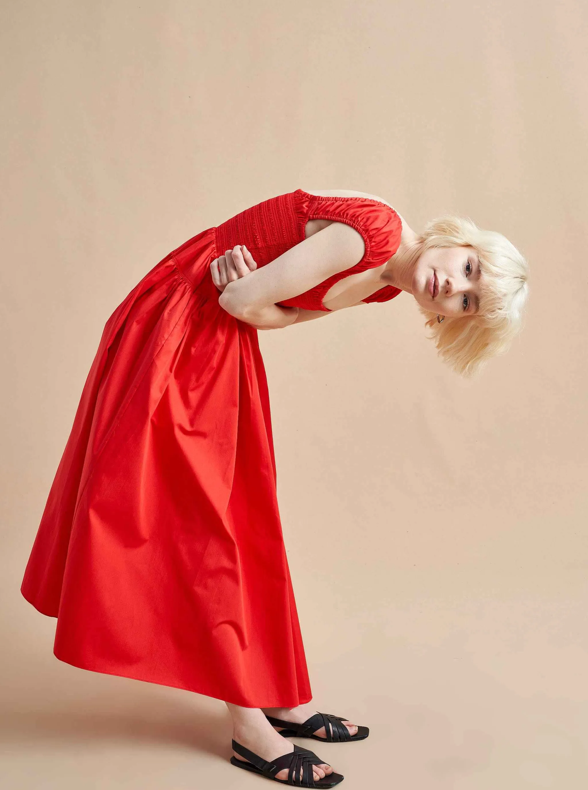 La Ligne Midi Dresses*Vivian Dress Poppy