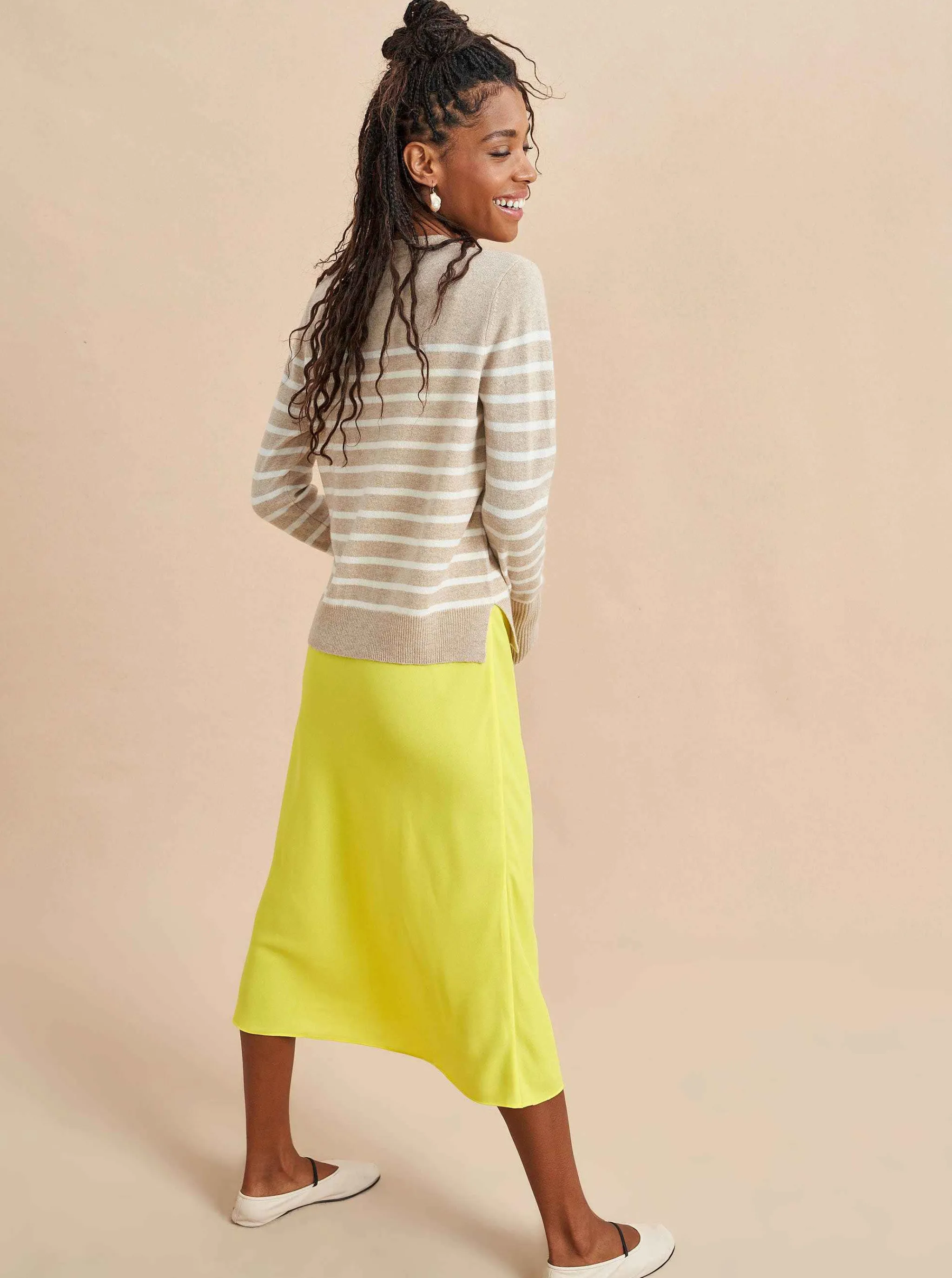 La Ligne Sweaters*Lean Lines Sweater Tan/Cream