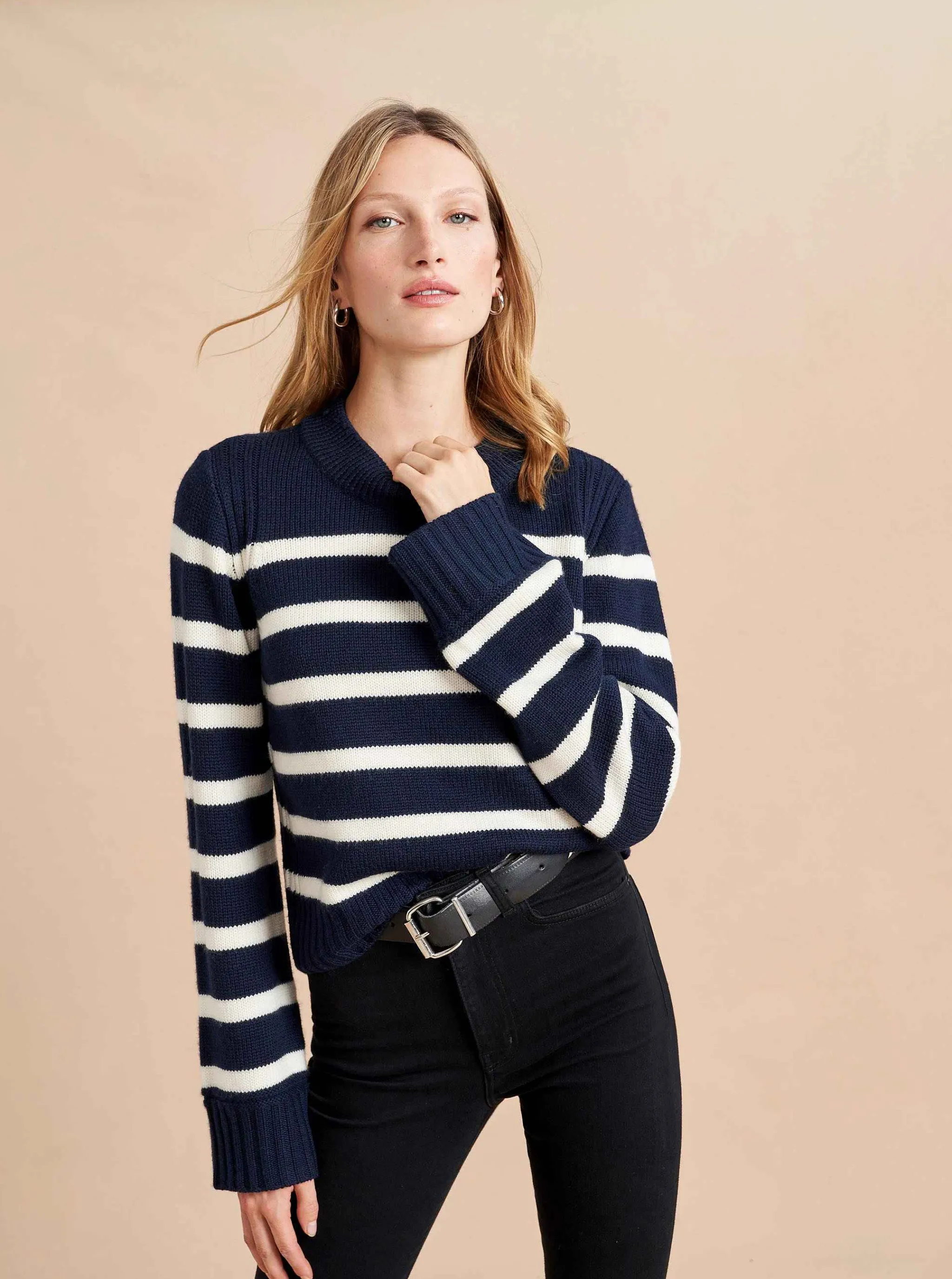 La Ligne Sweaters*Jack Sweater Navy/Cream