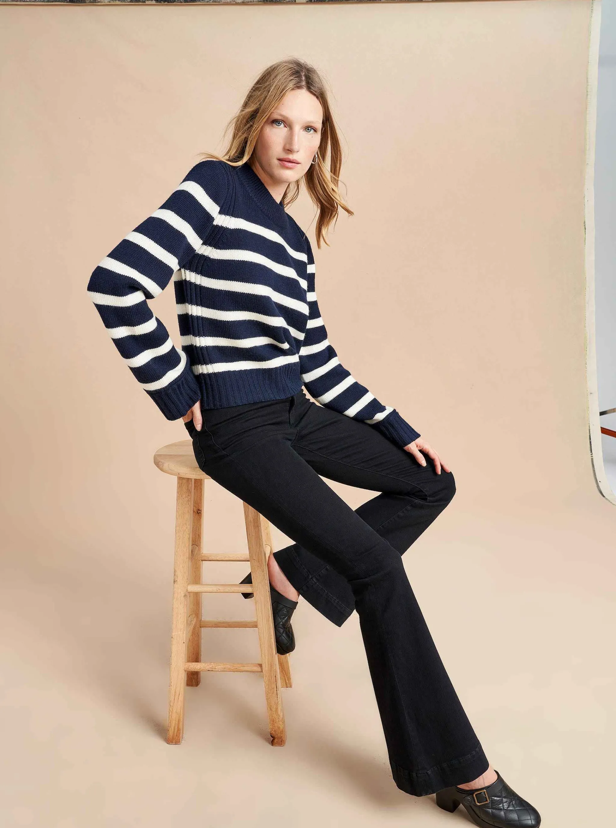La Ligne Sweaters*Jack Sweater Navy/Cream