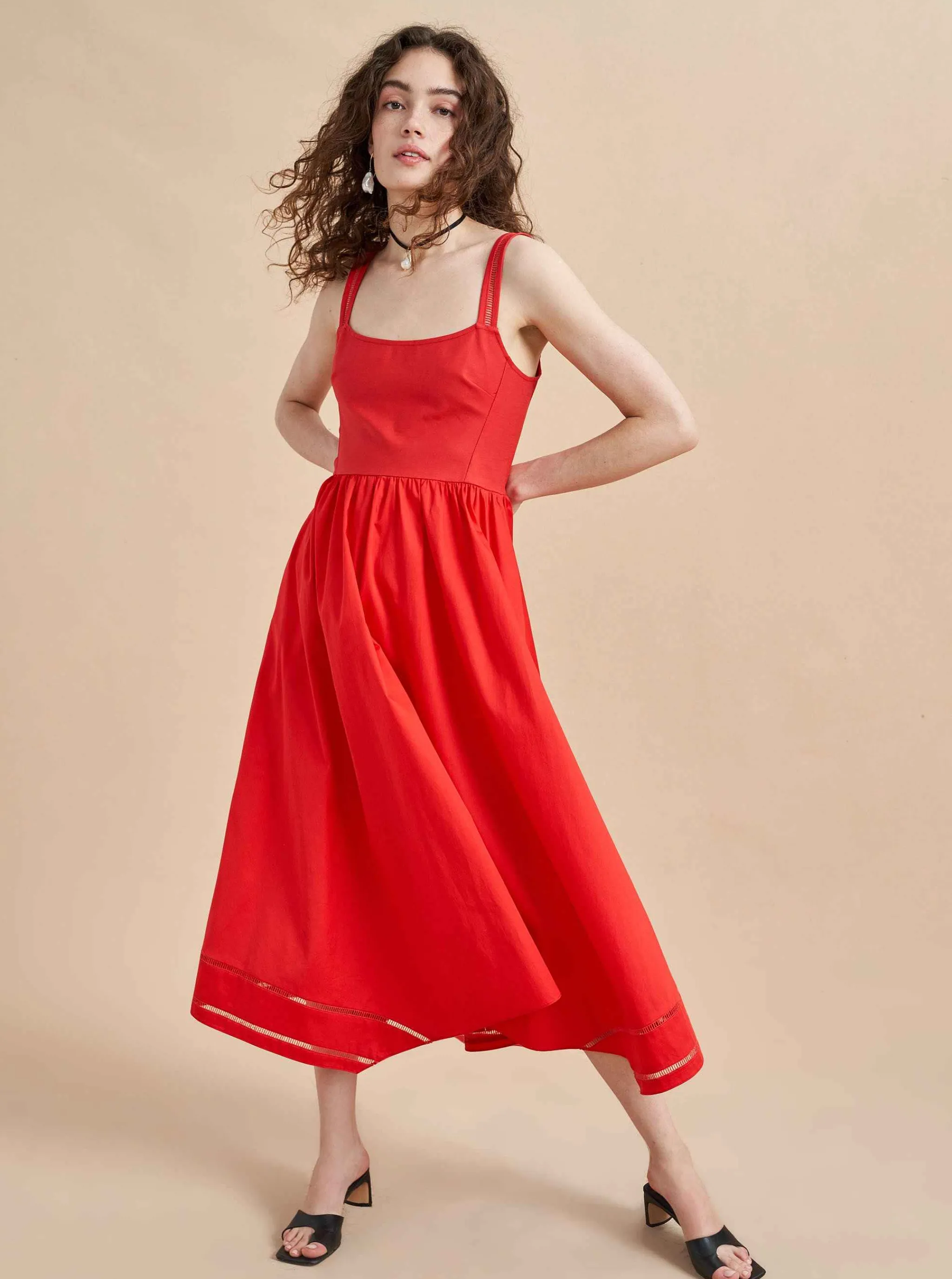 La Ligne Midi Dresses*Soraya Dress Poppy