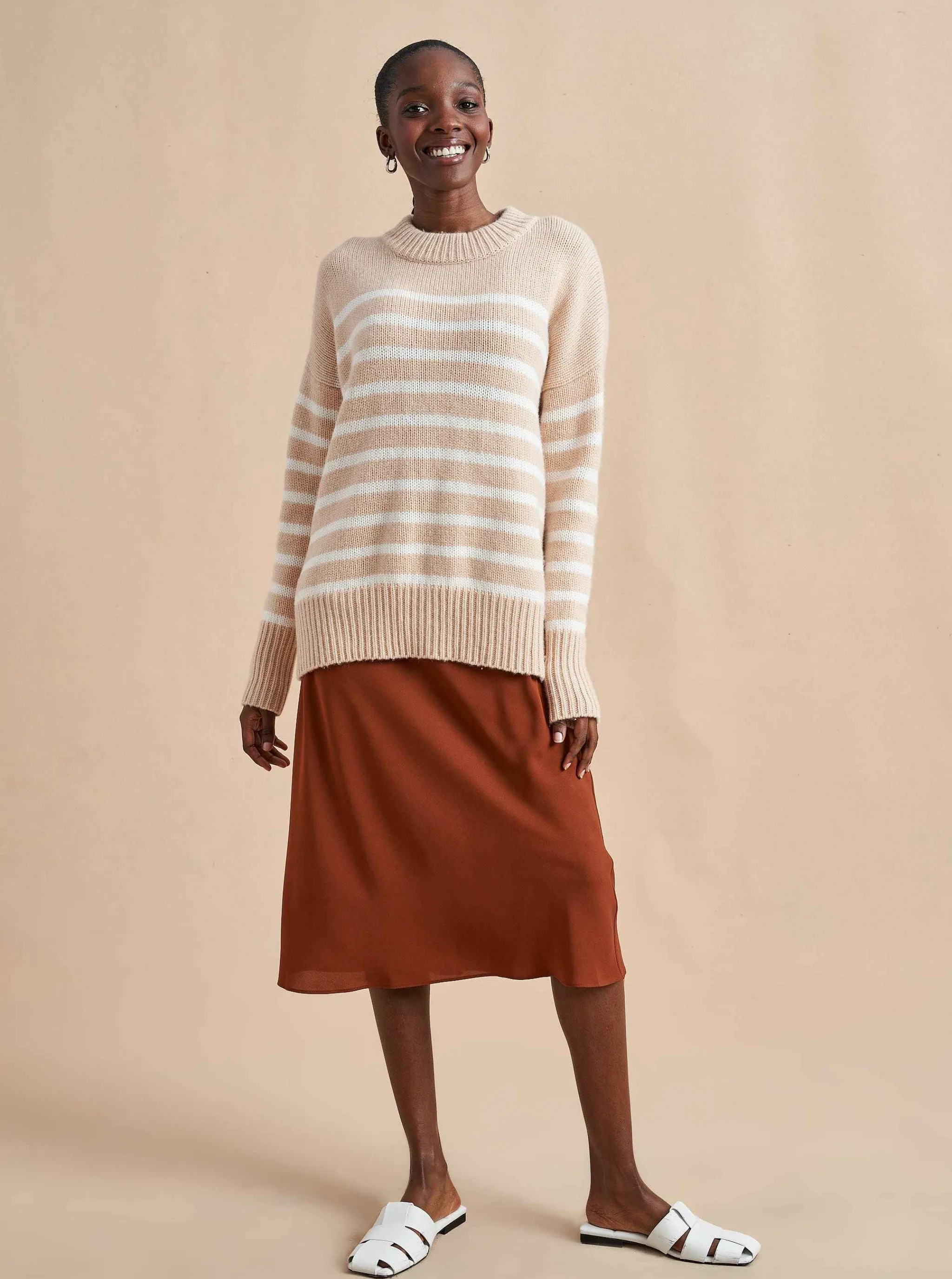 La Ligne Sweaters*Marin Sweater Camel/Cream