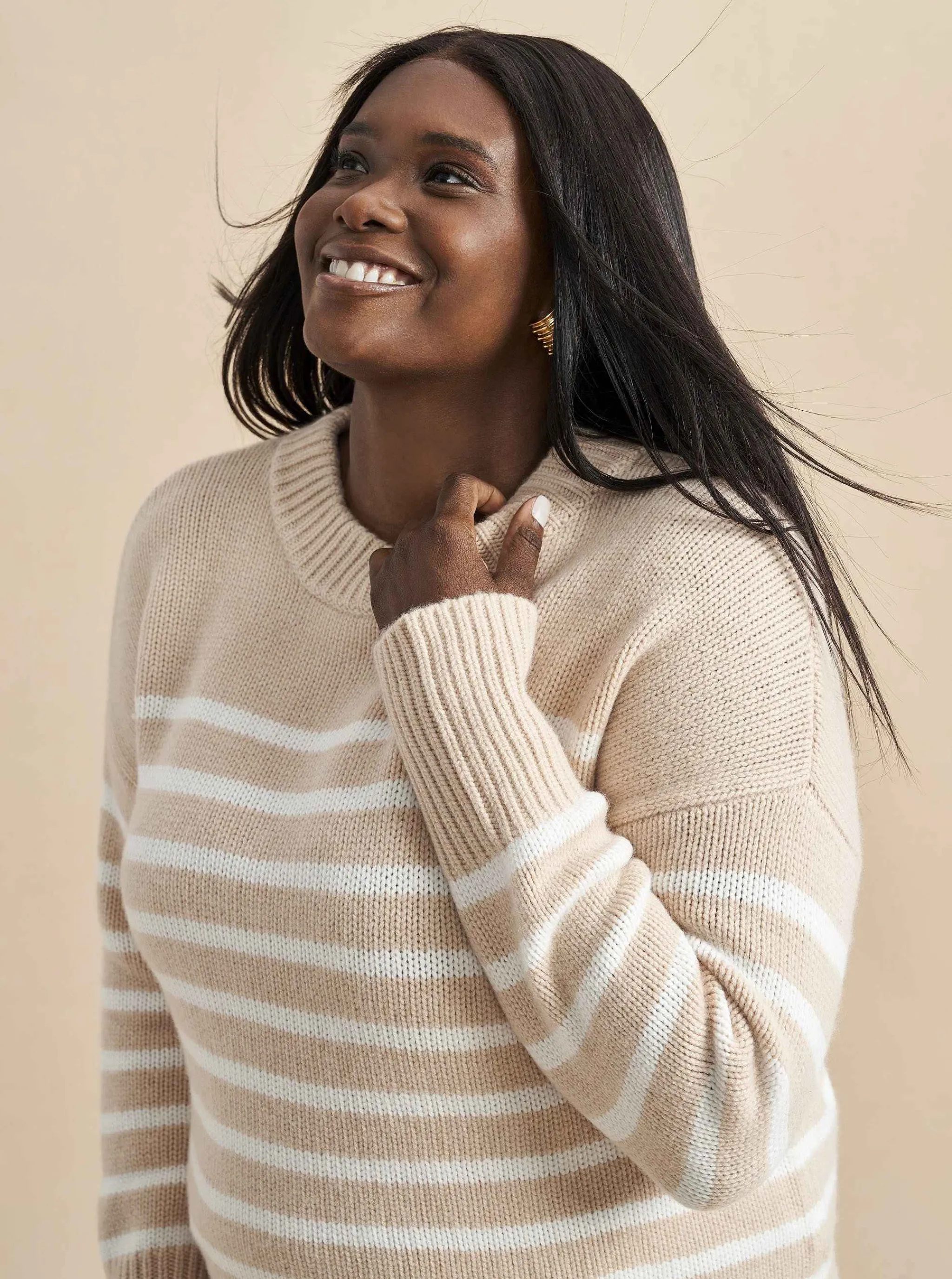 La Ligne Sweaters*Marin Sweater Camel/Cream