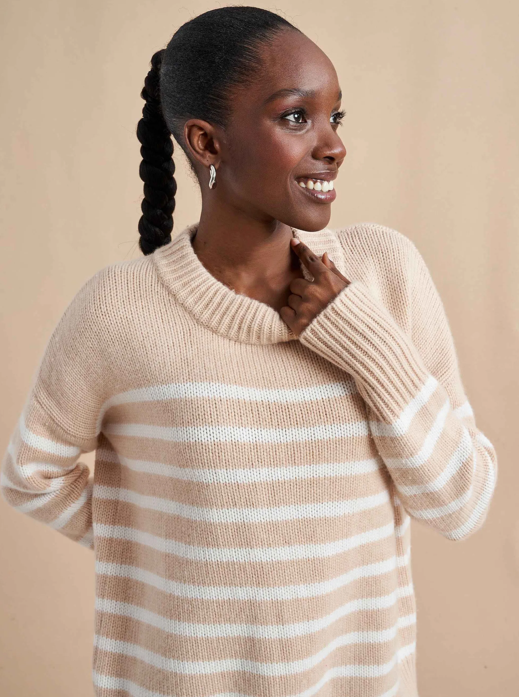 La Ligne Sweaters*Marin Sweater Camel/Cream