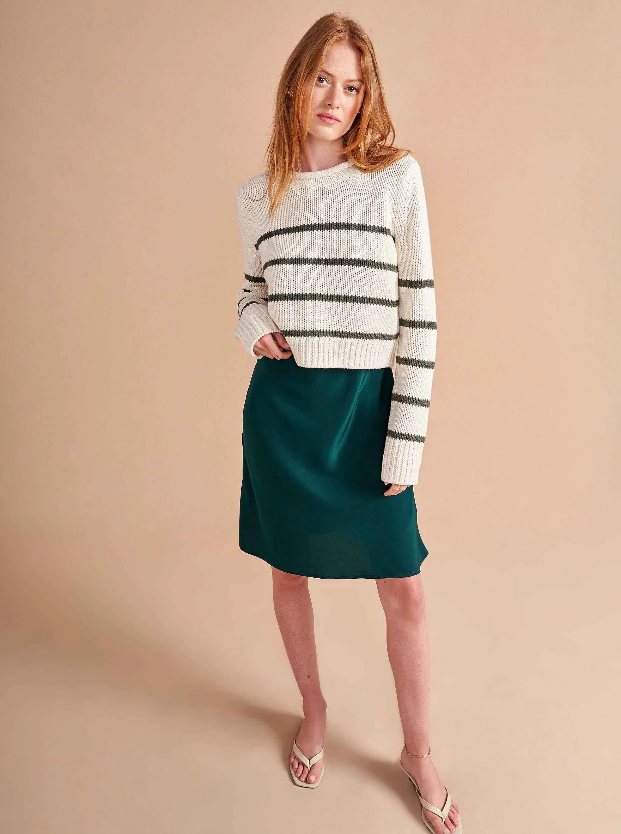 La Ligne Sweaters*Mini Marina Sweater Ivory/Army