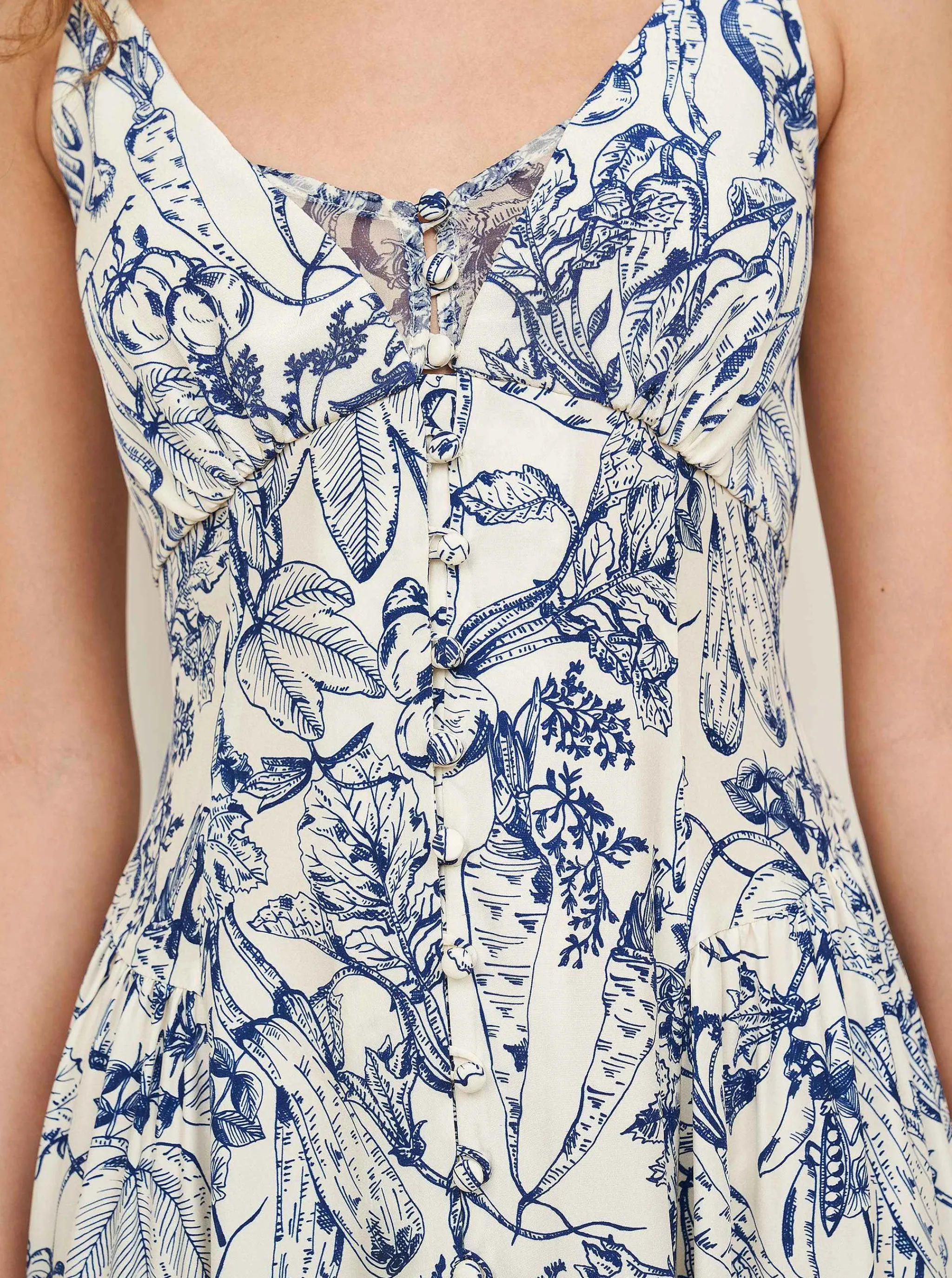 La Ligne Midi Dresses*Paulina Dress Blue Toile