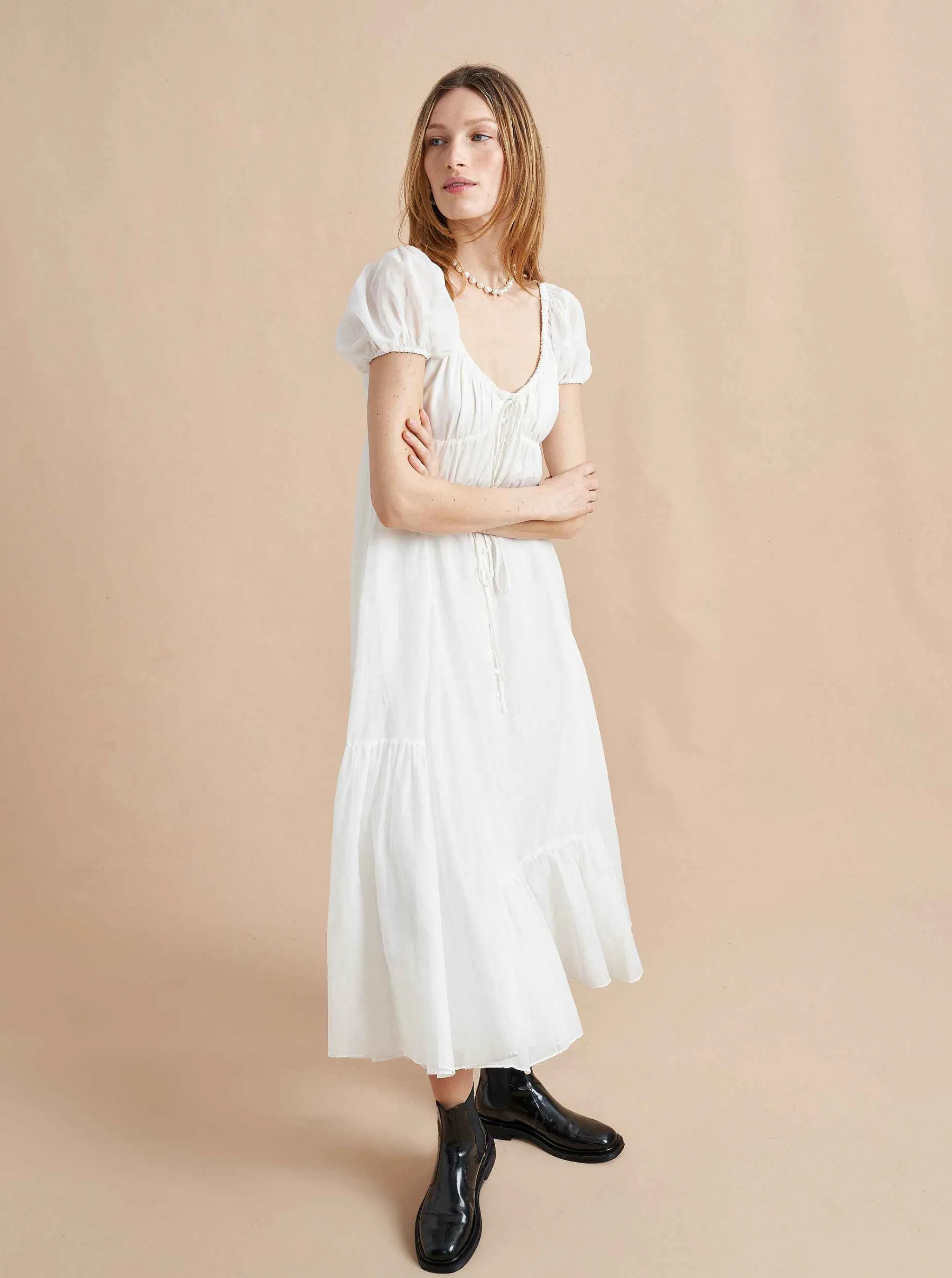 La Ligne Midi Dresses*Josie Dress Ivory