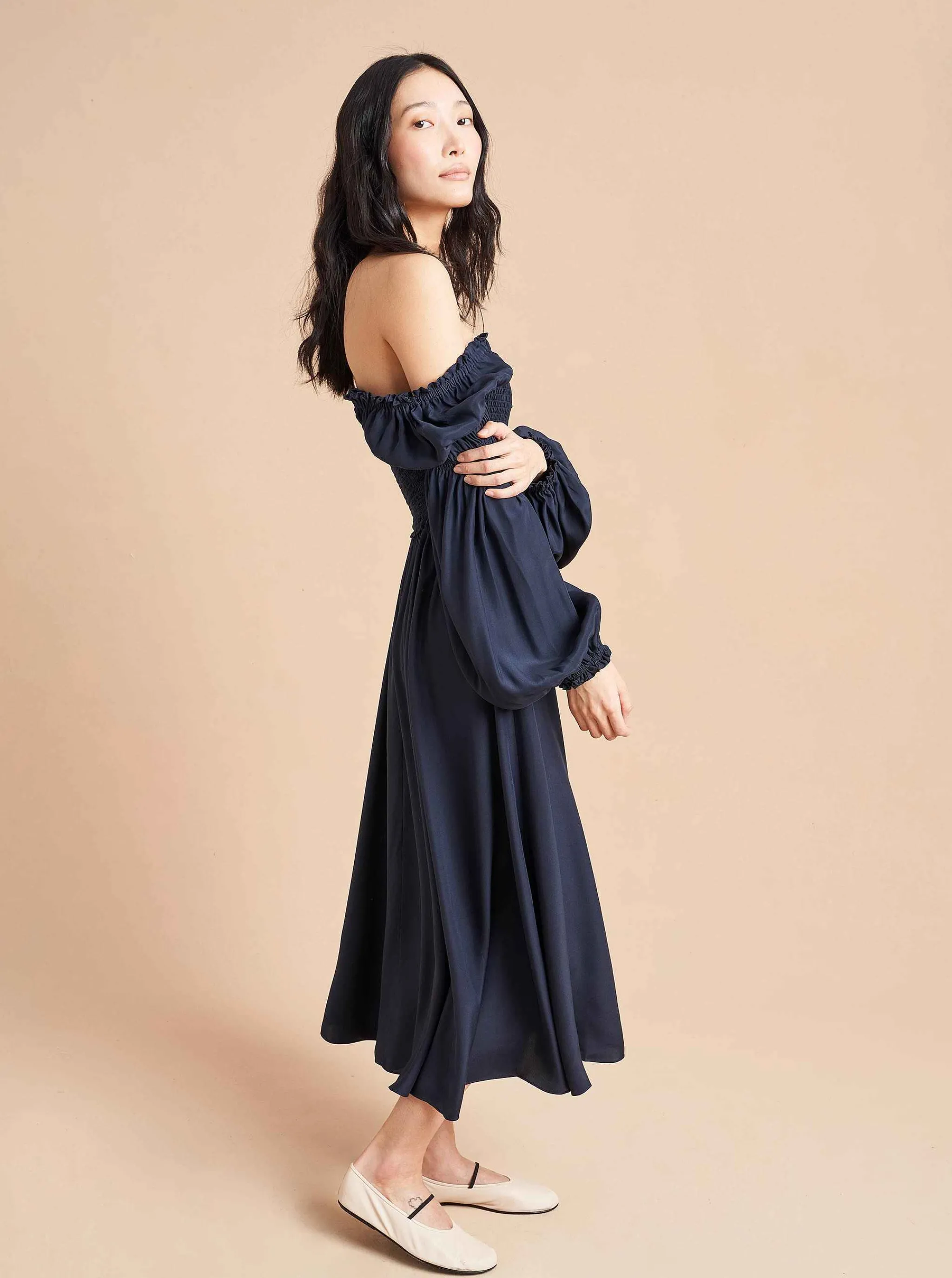 La Ligne Midi Dresses*Bettina Dress Navy