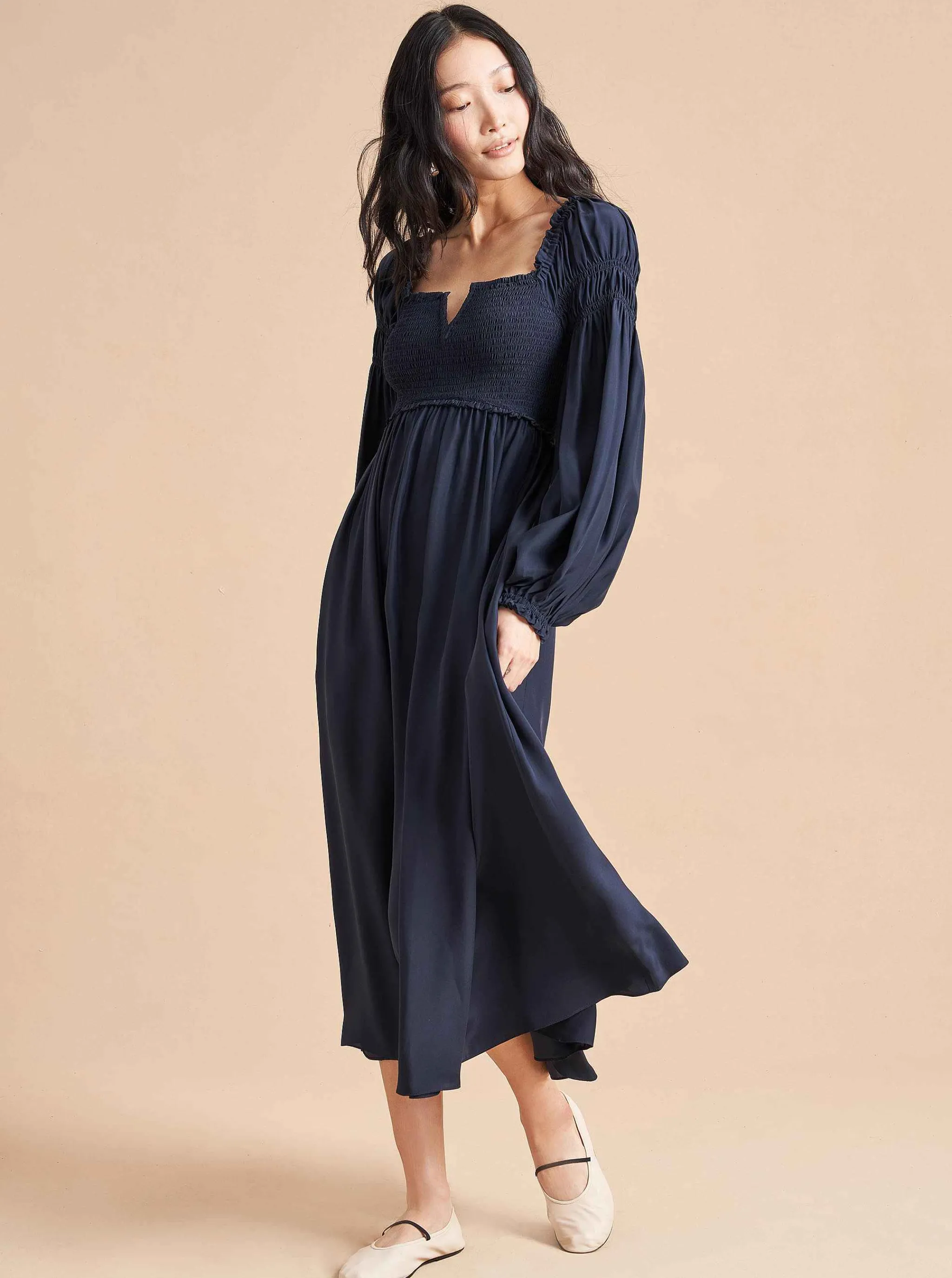 La Ligne Midi Dresses*Bettina Dress Navy