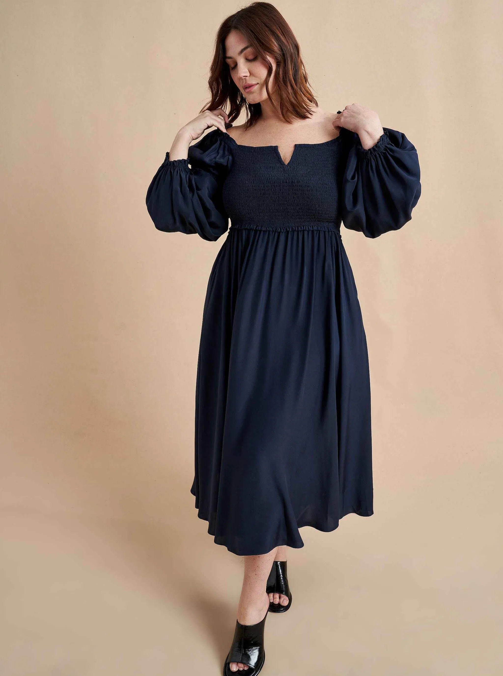 La Ligne Midi Dresses*Bettina Dress Navy
