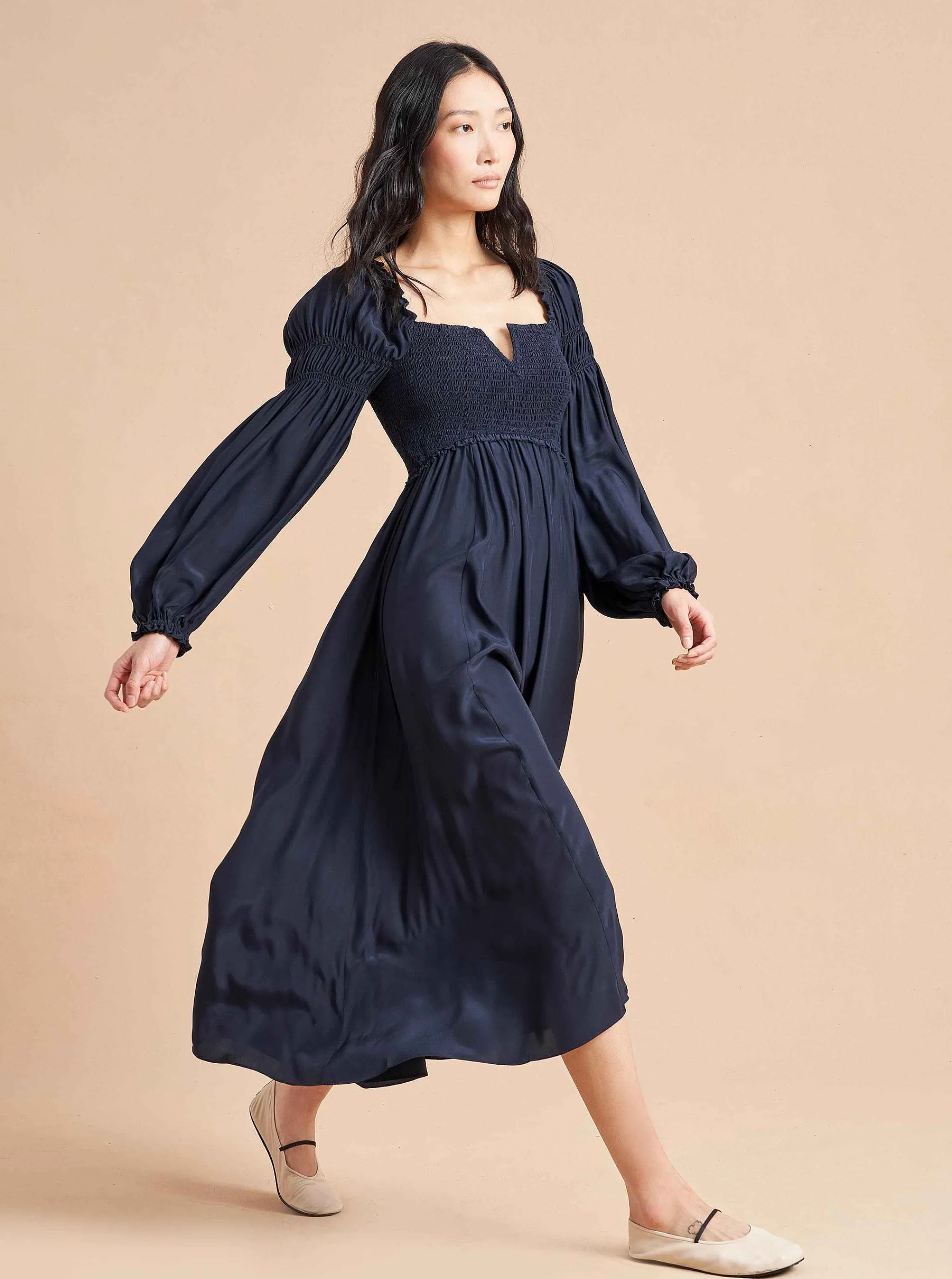 La Ligne Midi Dresses*Bettina Dress Navy