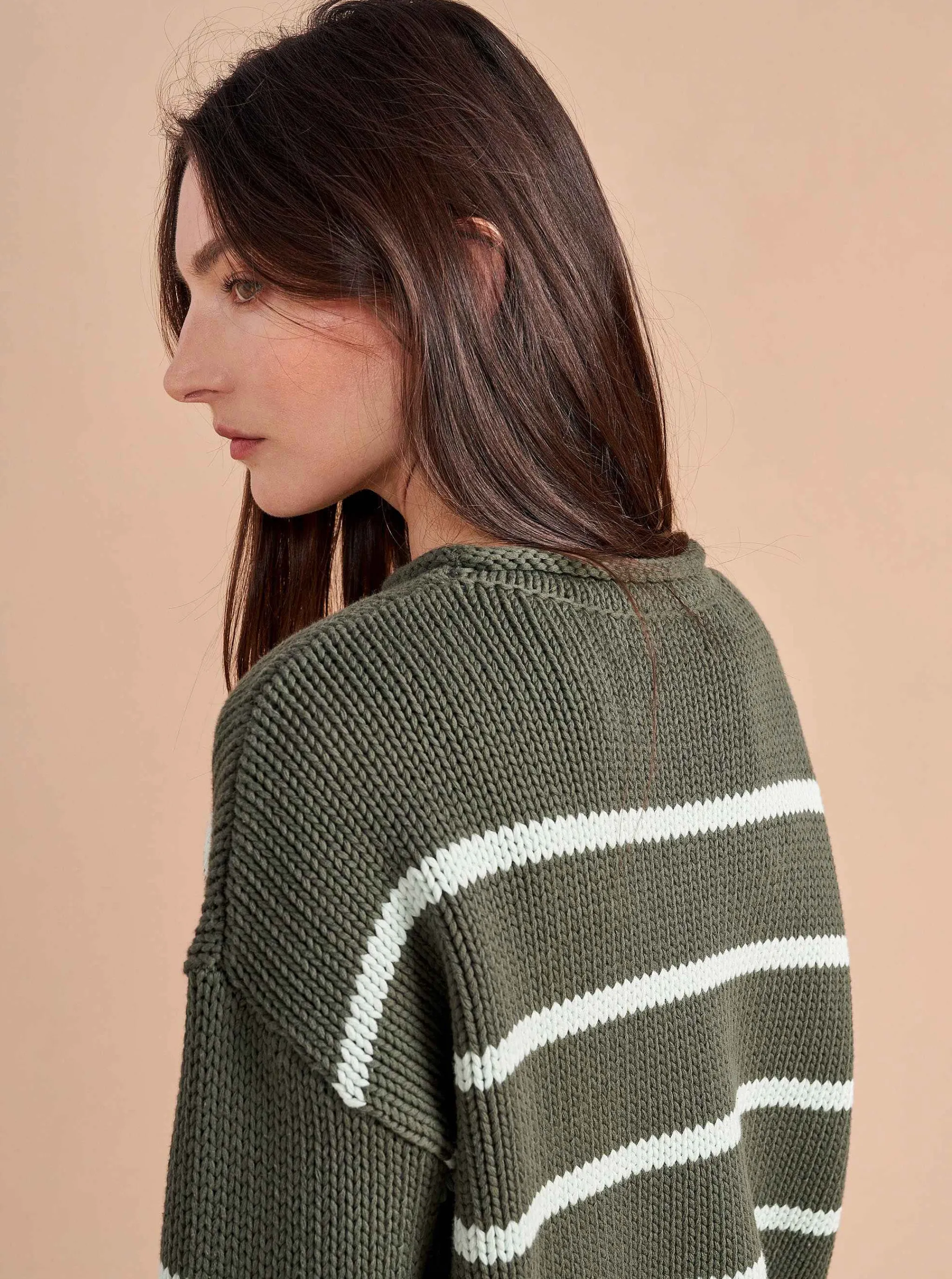 La Ligne Sweaters*Marina Sweater Army/Mint