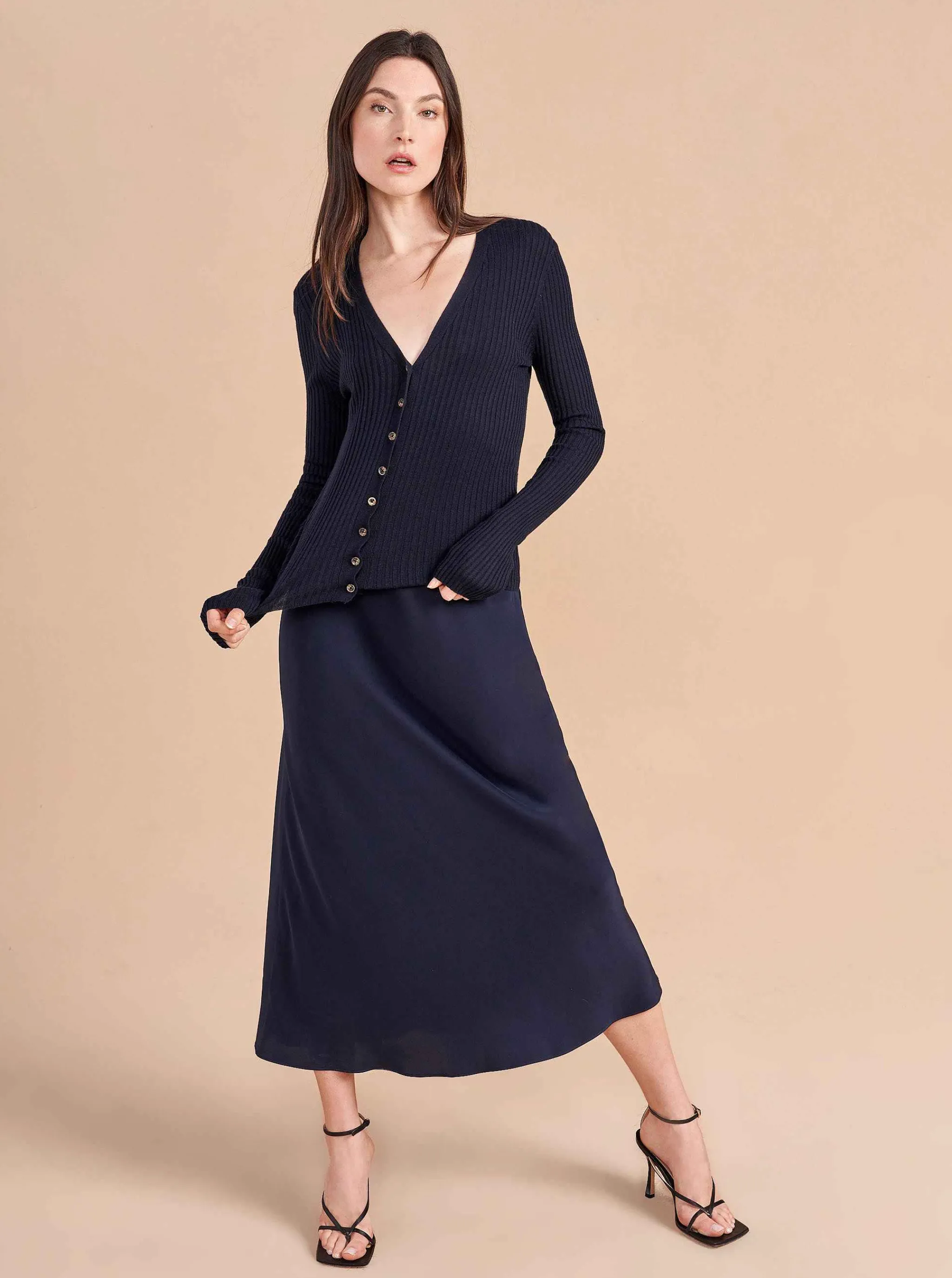 La Ligne Cardigans*Fine Line Cardigan Navy