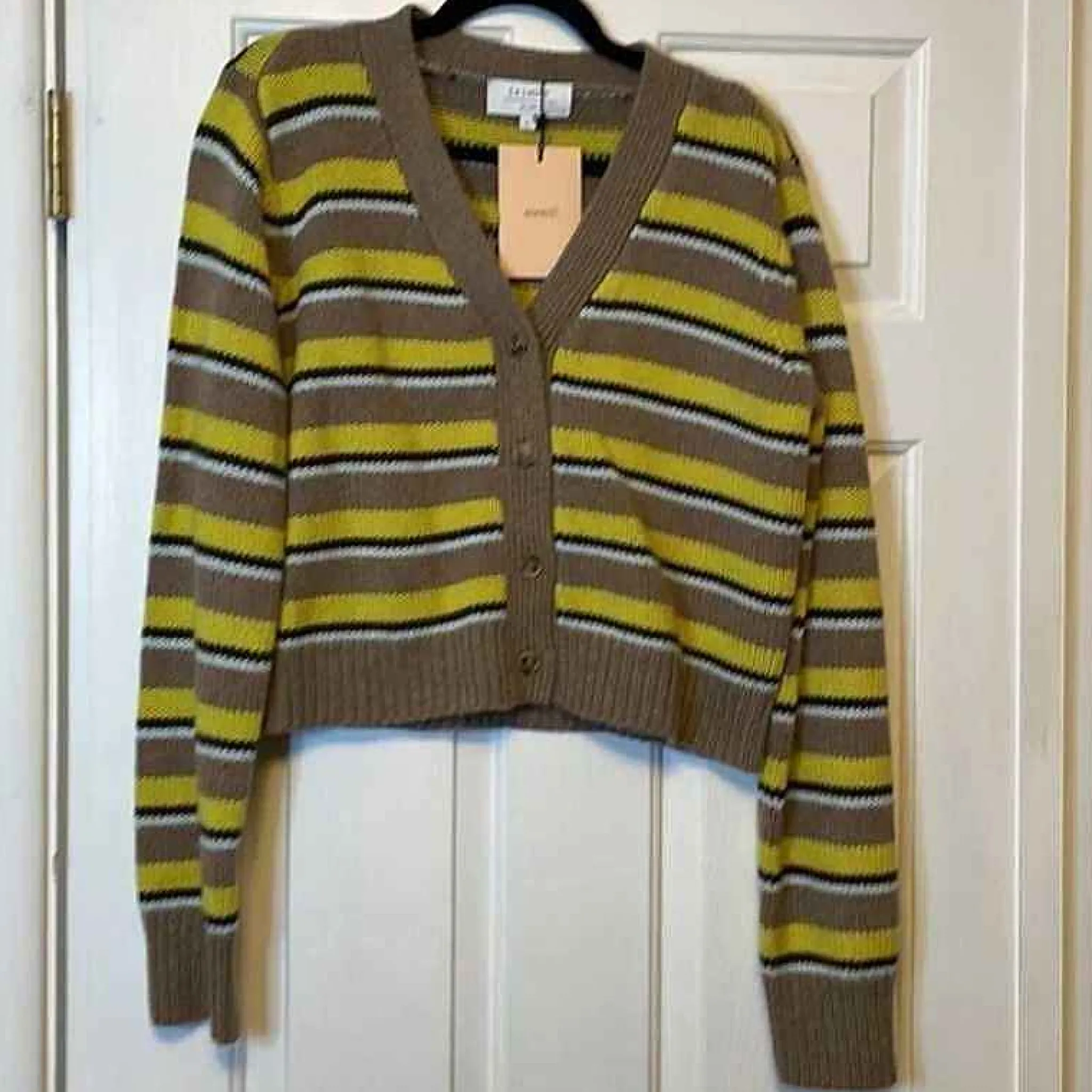 La Ligne Cardigans*Mini Marin Cardigan Lime/Brown