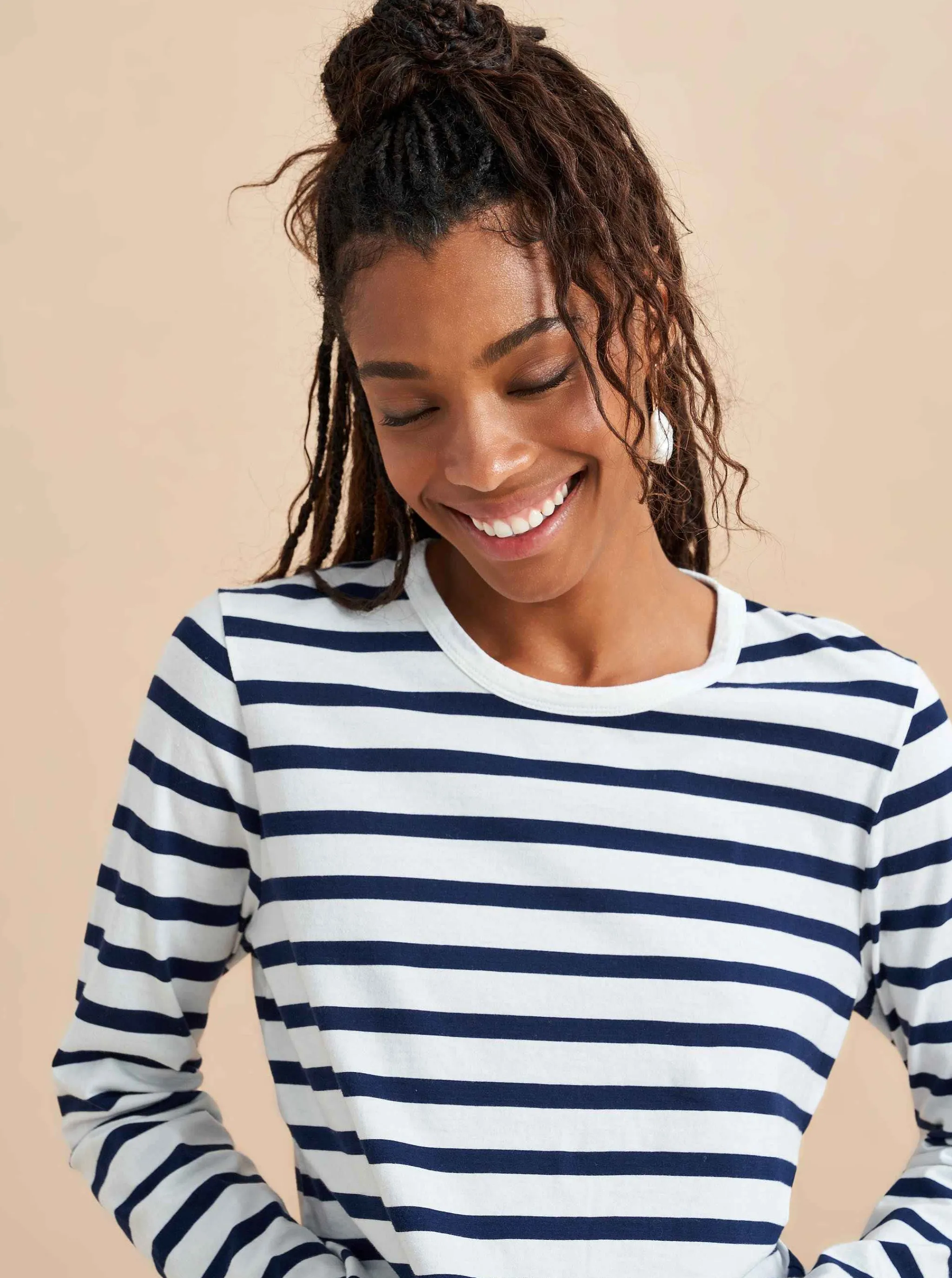 La Ligne Tops*Davie Tee White/Navy