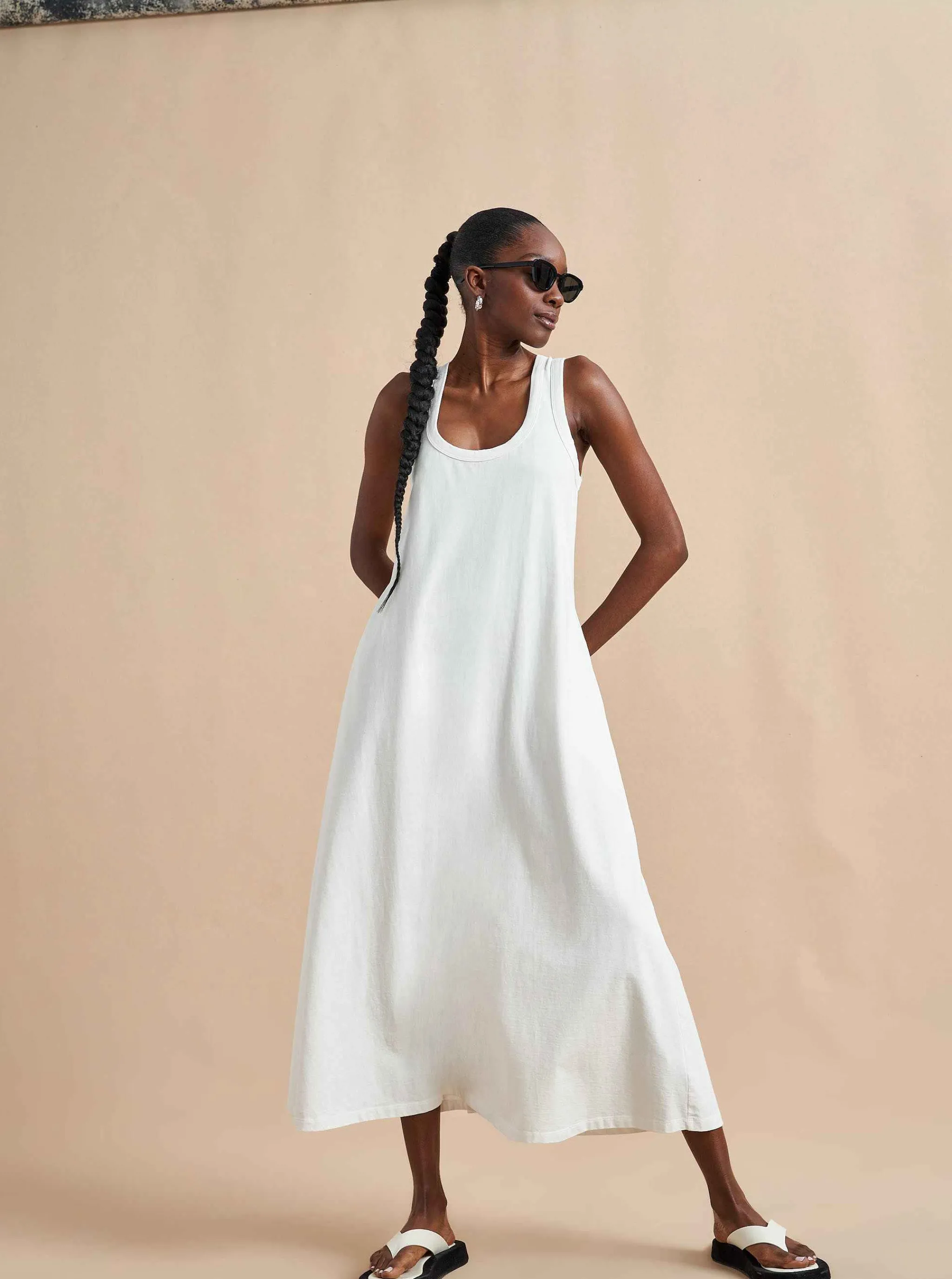 La Ligne Tanks*Andie Tank Dress White