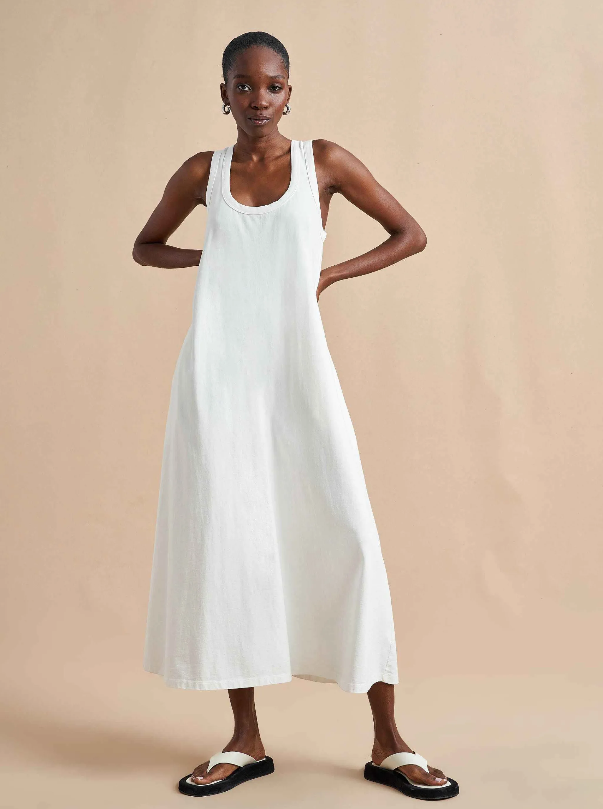 La Ligne Tanks*Andie Tank Dress White