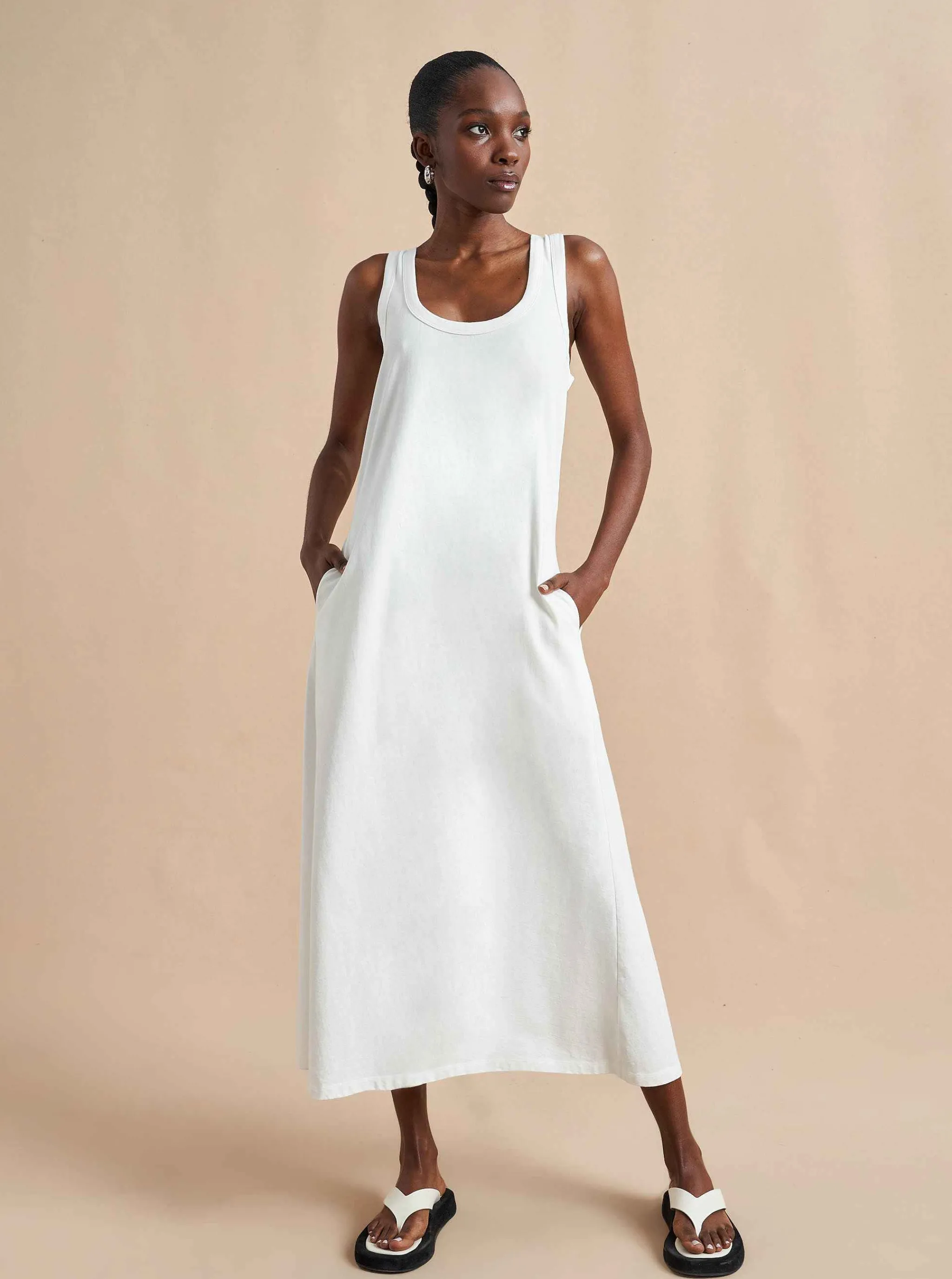 La Ligne Tanks*Andie Tank Dress White