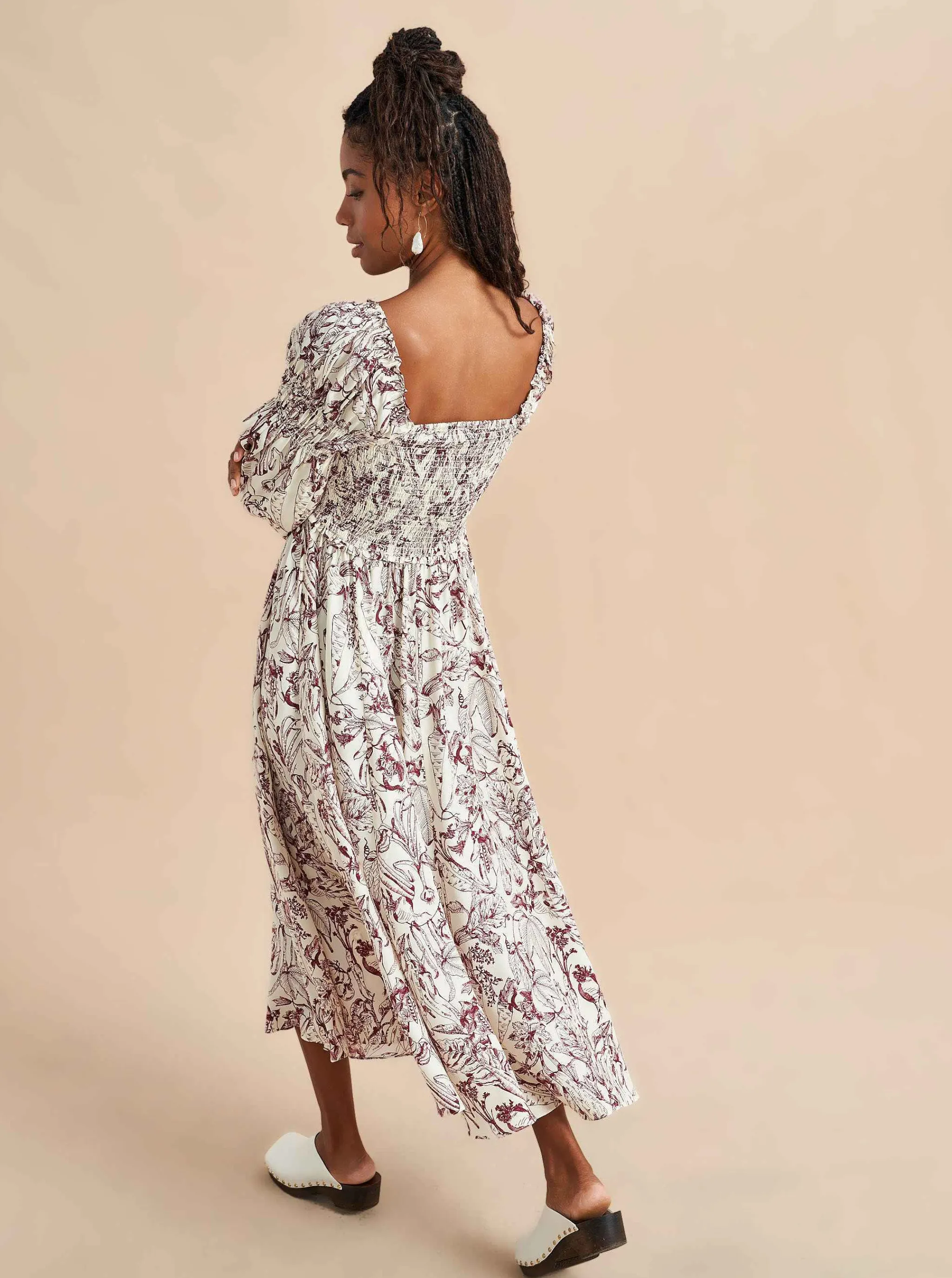 La Ligne Midi Dresses*Bettina Dress Burgundy Toile