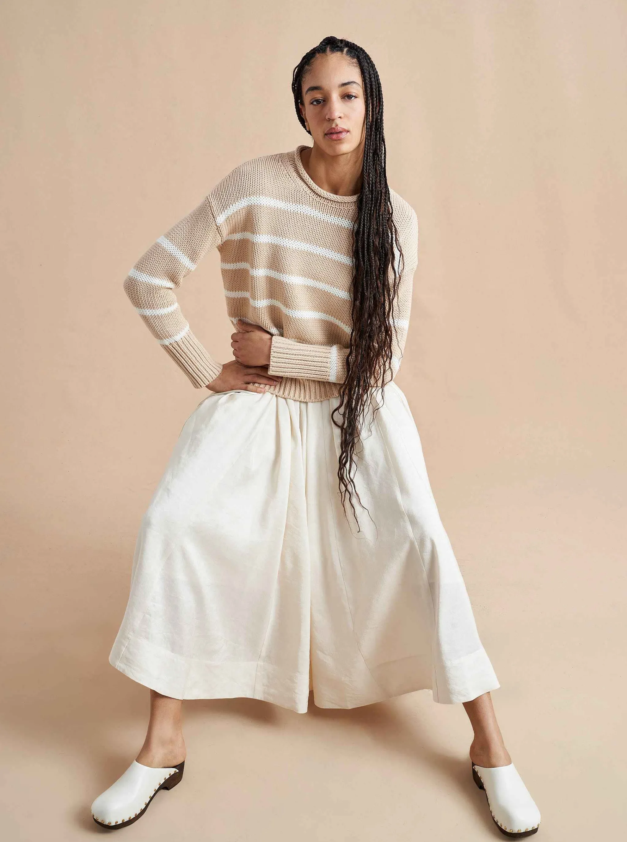 La Ligne Sweaters*Marina Sweater Camel/Cream