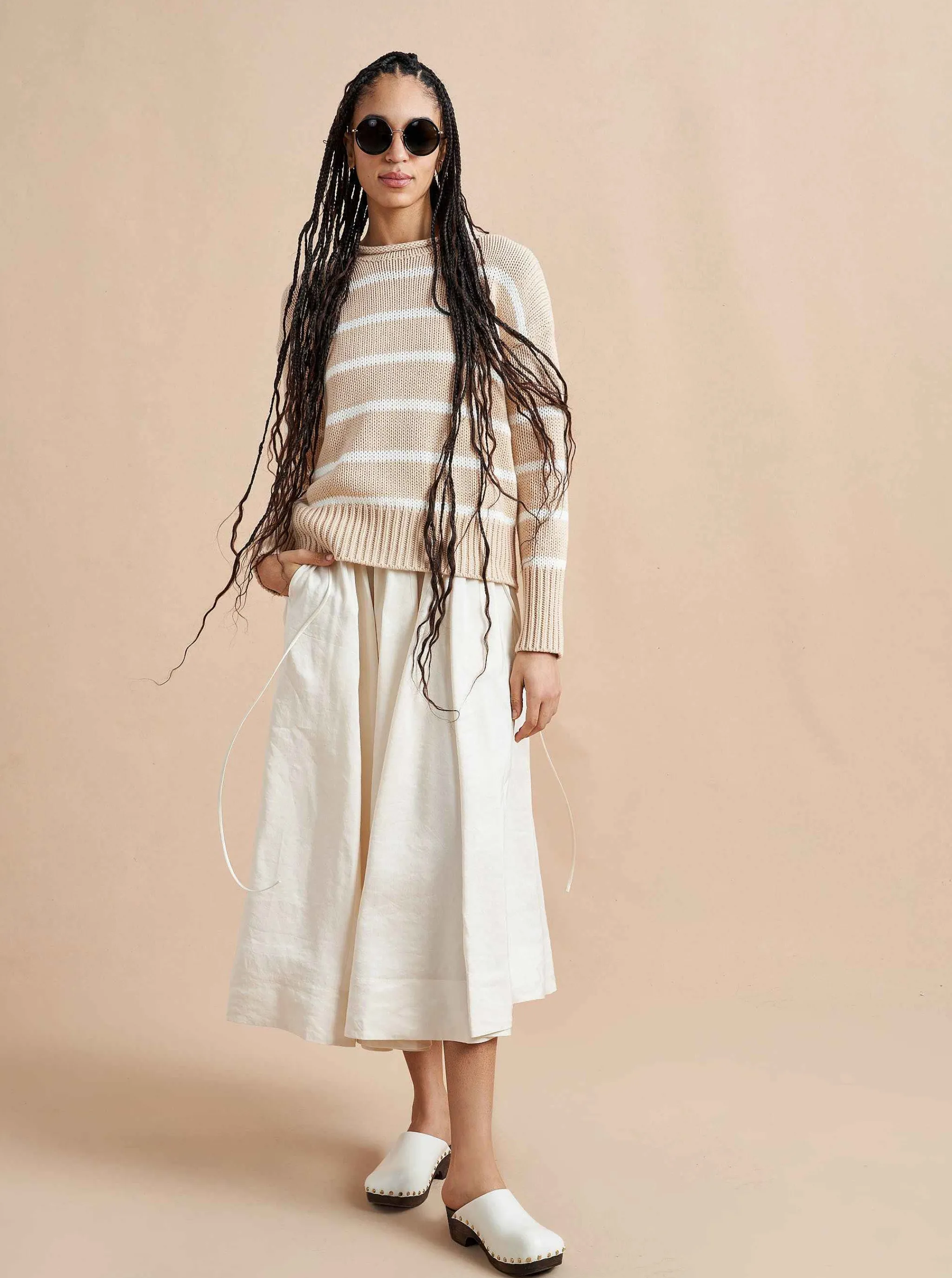 La Ligne Sweaters*Marina Sweater Camel/Cream