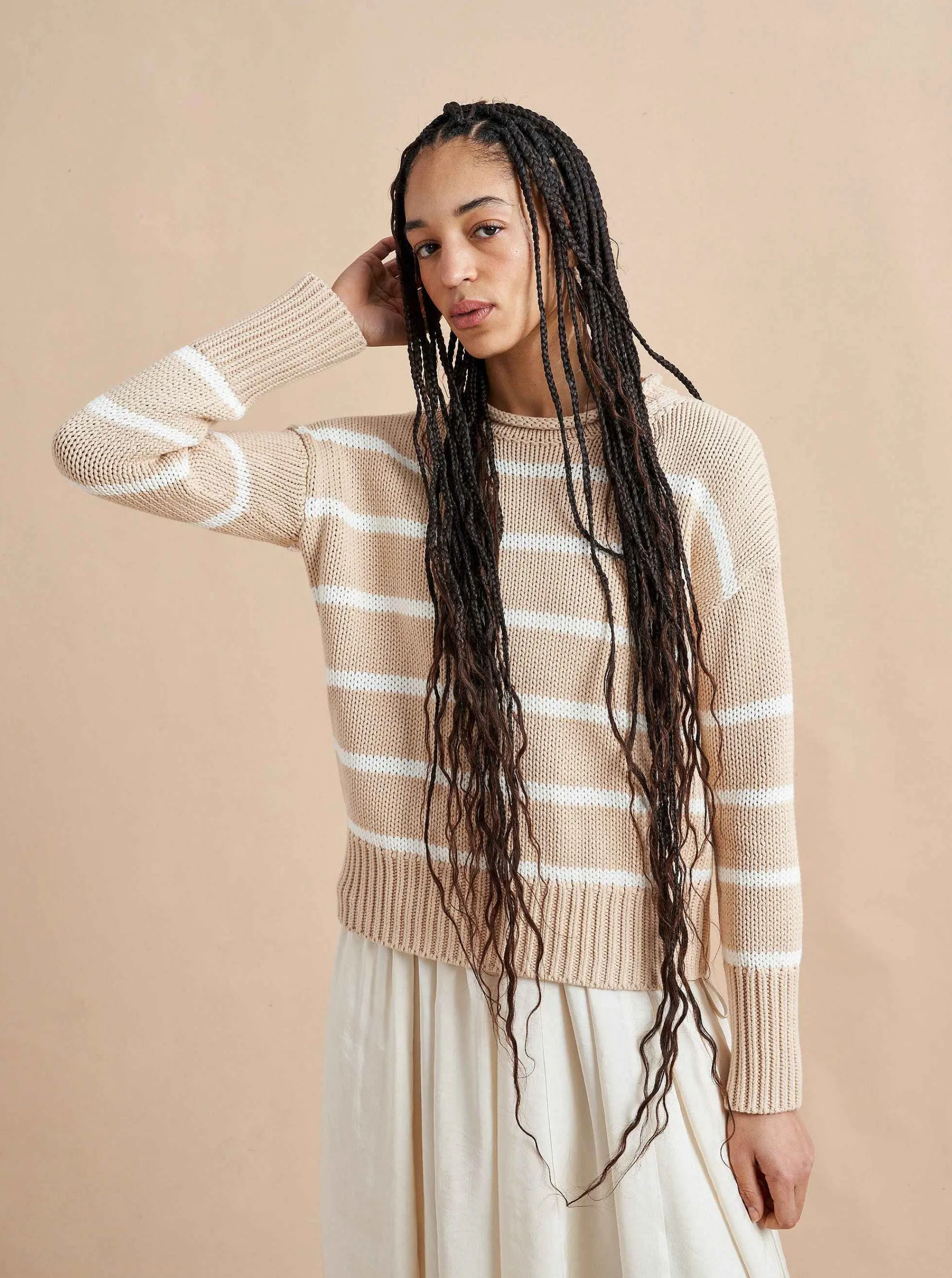 La Ligne Sweaters*Marina Sweater Camel/Cream