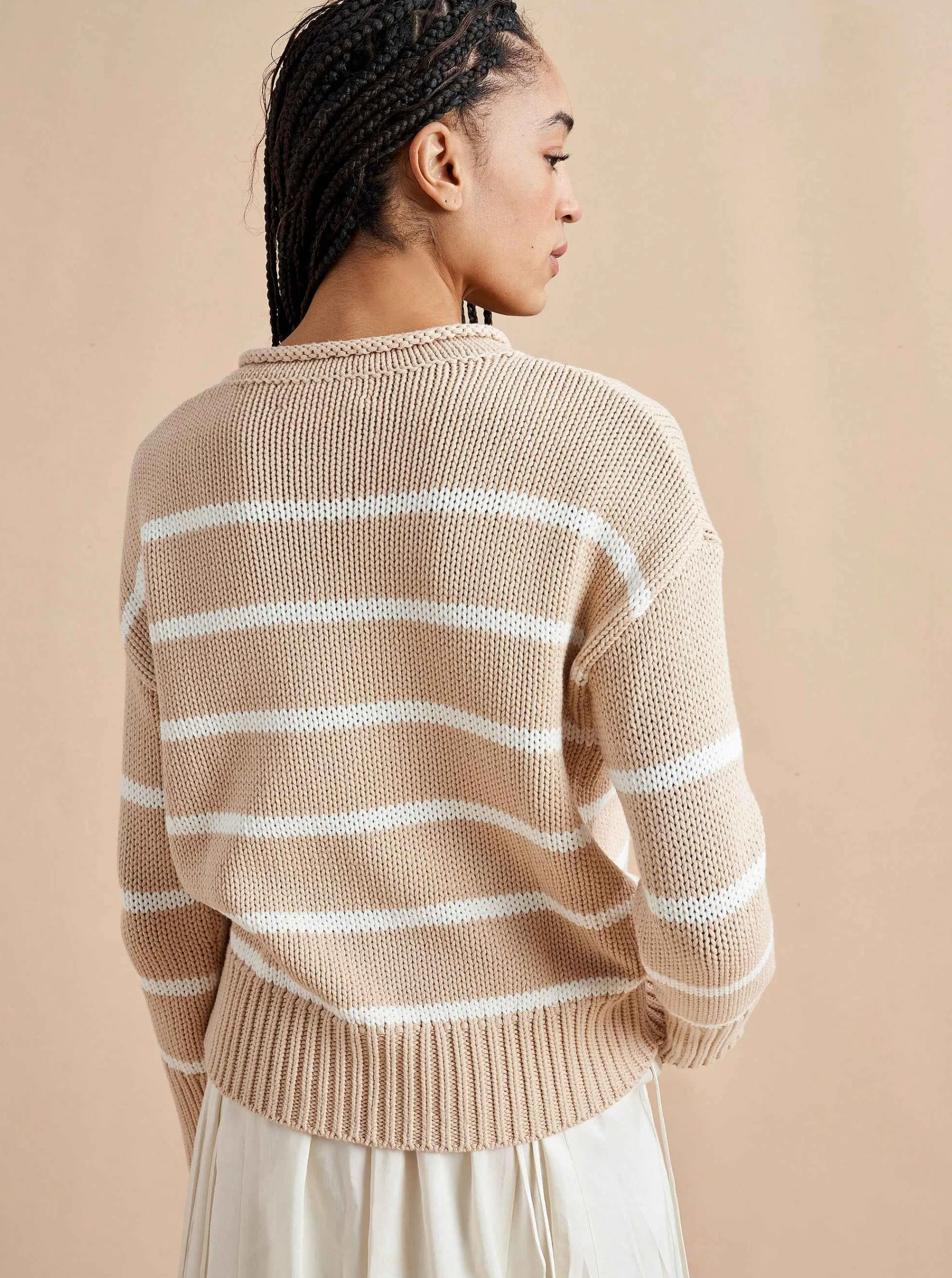 La Ligne Sweaters*Marina Sweater Camel/Cream