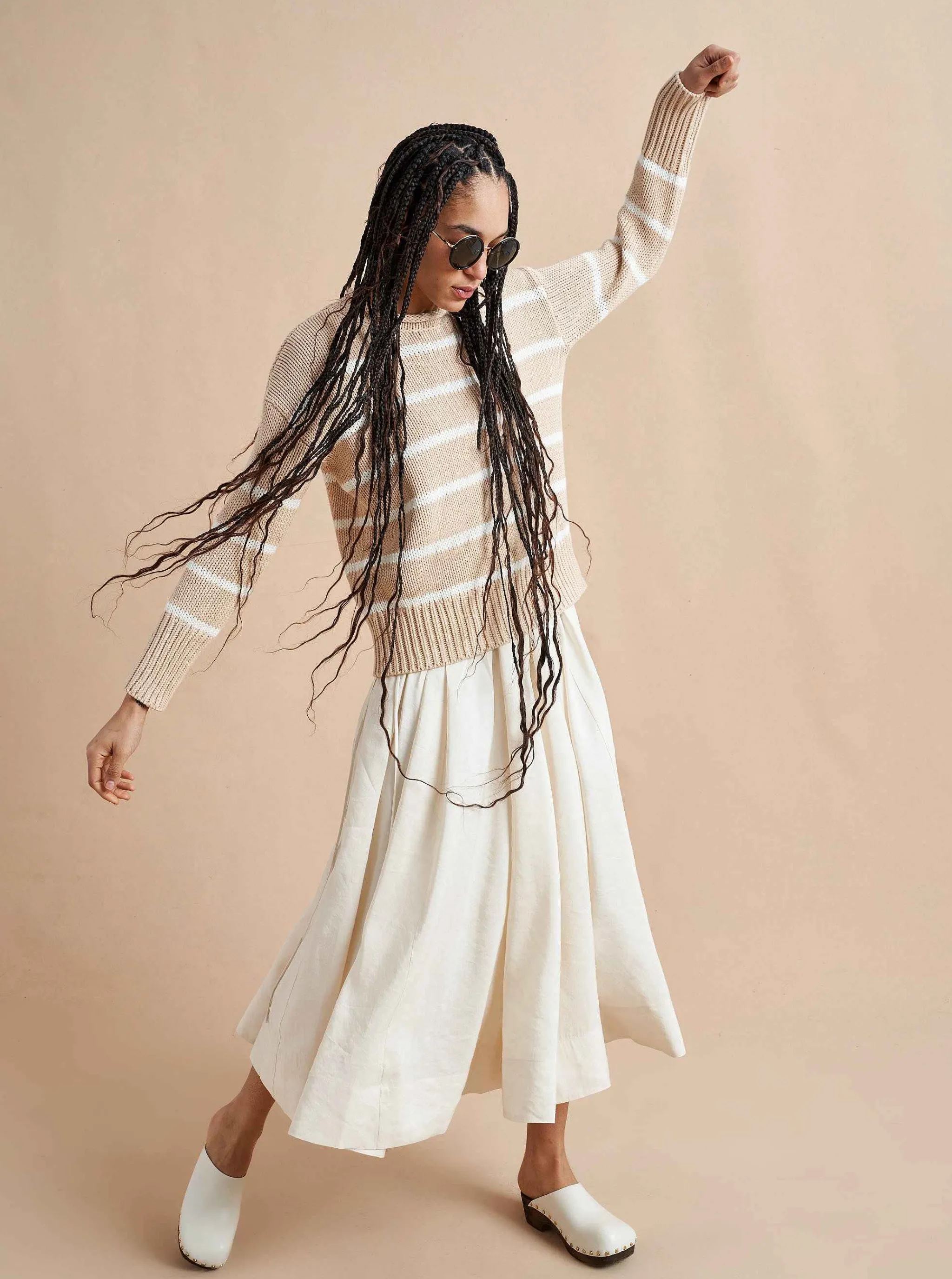 La Ligne Sweaters*Marina Sweater Camel/Cream